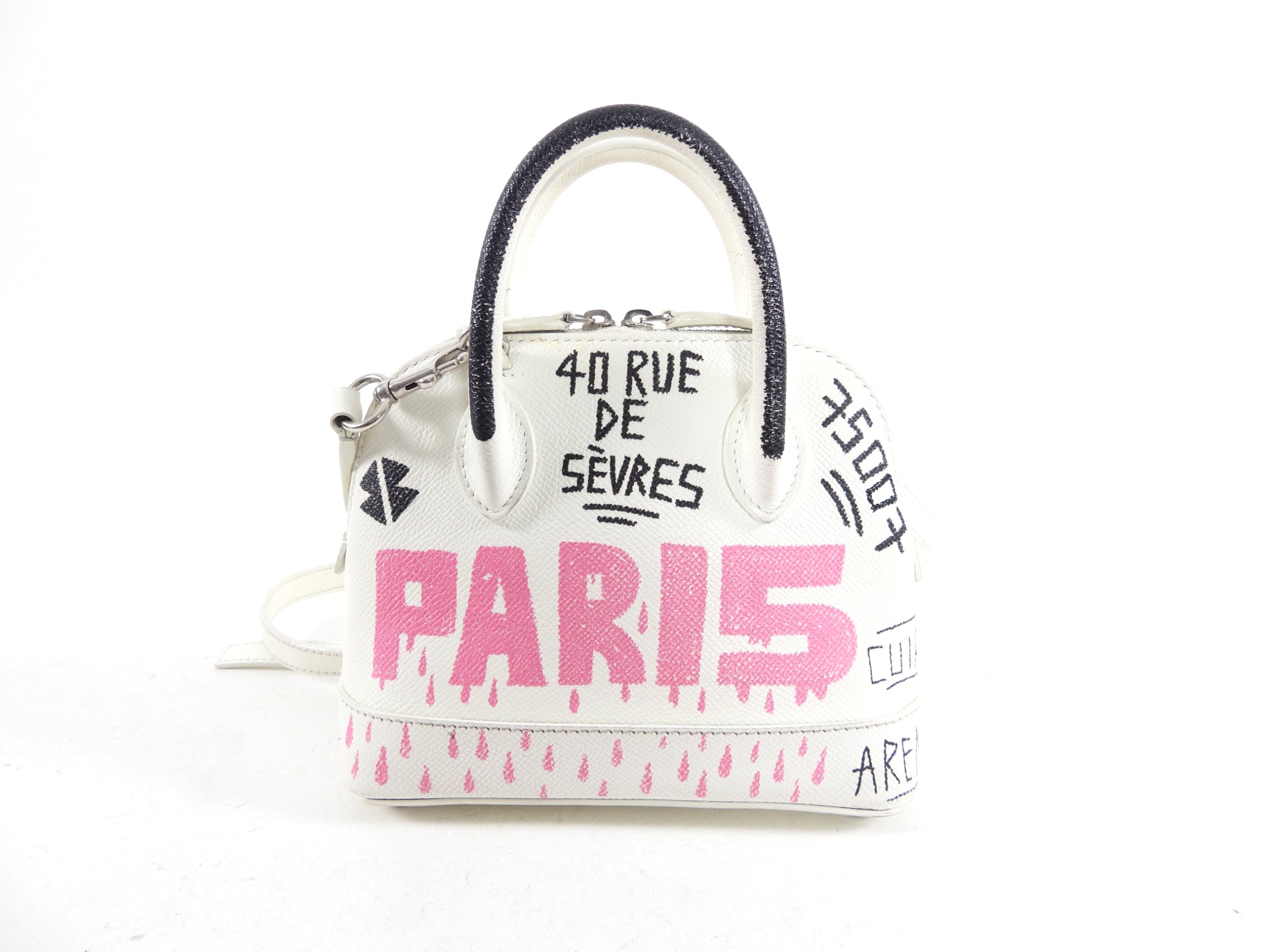 Balenciaga Limited Edition XXS Ville White Mini Crossbody Bag for Women | Luxury Designer Handbag | Perfect for Parties, Date Night & Travel Accessories