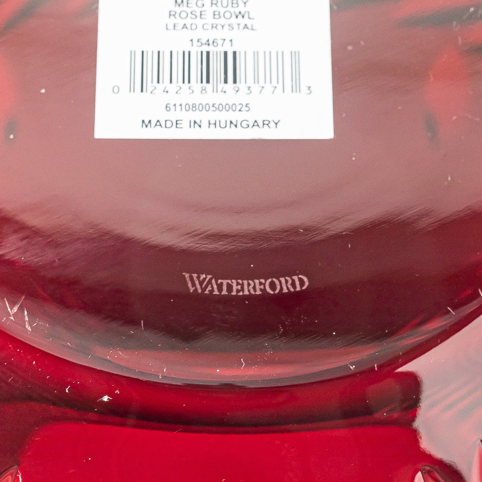 WATERFORD Fleurology Meg Red Rose Bowl - Elegant Crystal Flower Vase for Home Decor, Wedding Centerpiece & Gift