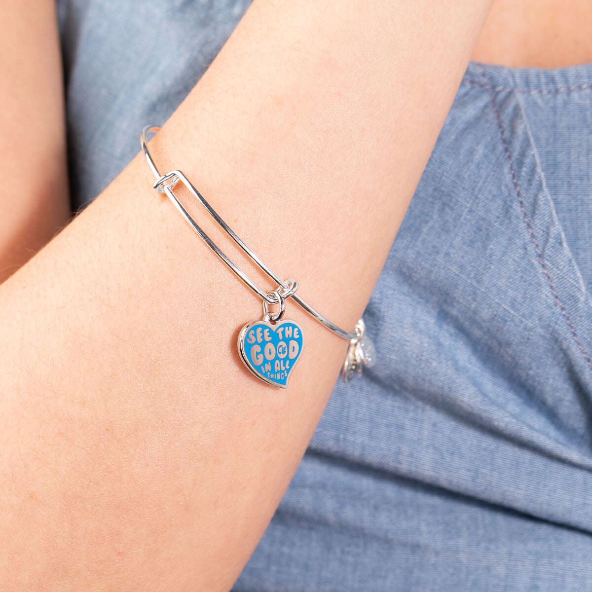 Barbie 'See the Good' Charm Bangle - Inspirational Jewelry for Girls & Collectors | Perfect for Birthday Gifts, Playtime & Fashion Accessories