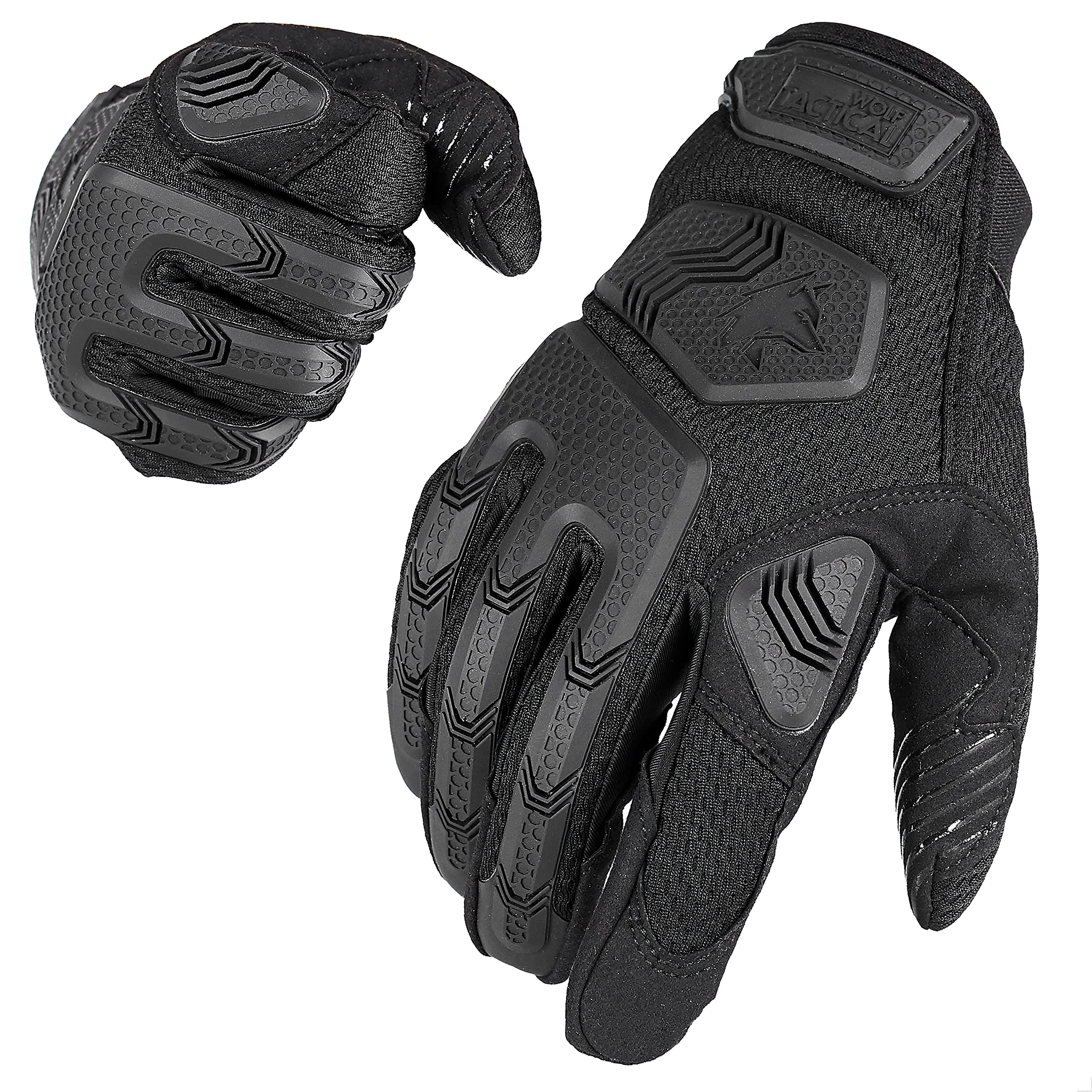 WOLF TACTICAL Shooting Gloves - Military & Airsoft Gloves for Men - Paintball Combat Gloves with Touchscreen Capability - Perfect for Outdoor Shooting, Hunting, and Tactical Training
