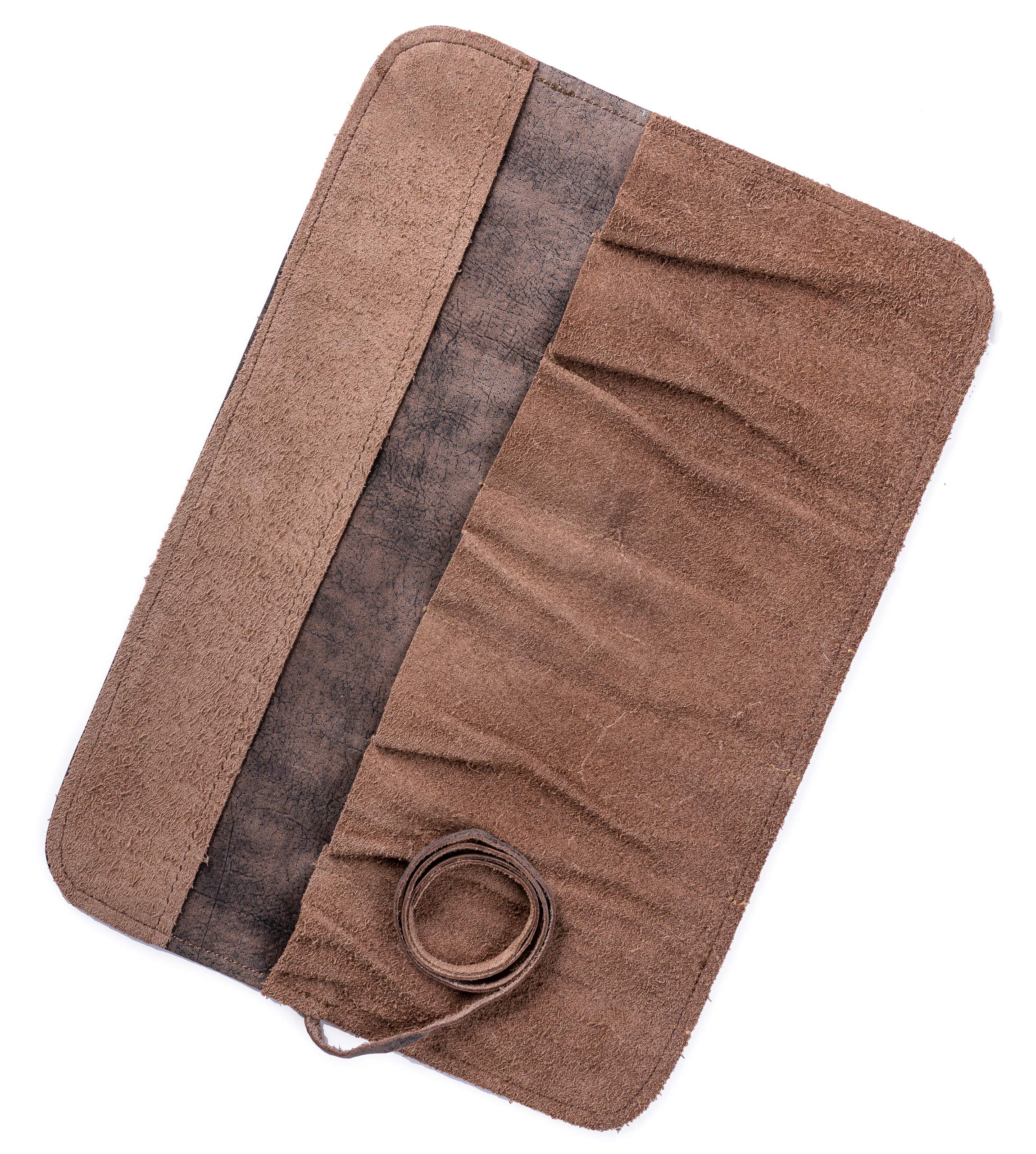 Angus Stoke Genuine Leather Knife Roll Bag - 7 Slot Chef Knife Case for 11