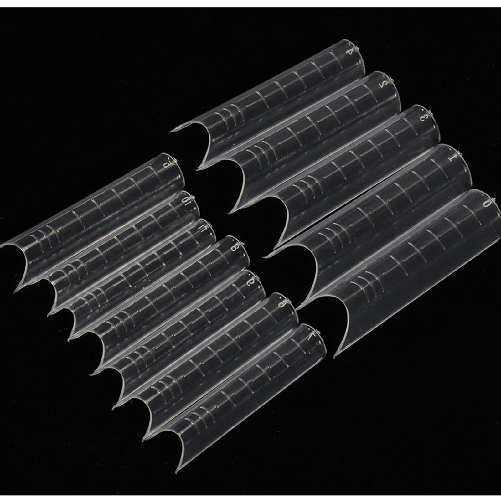 Clear Acrylic False Nail Tips 120pcs - French Nail Extension Kit with Storage Case for Salon & DIY Nail Art - 12 Sizes (JP-02) by Layfoo - Perfect for Manicures, Nail Extensions & Home Nail Art