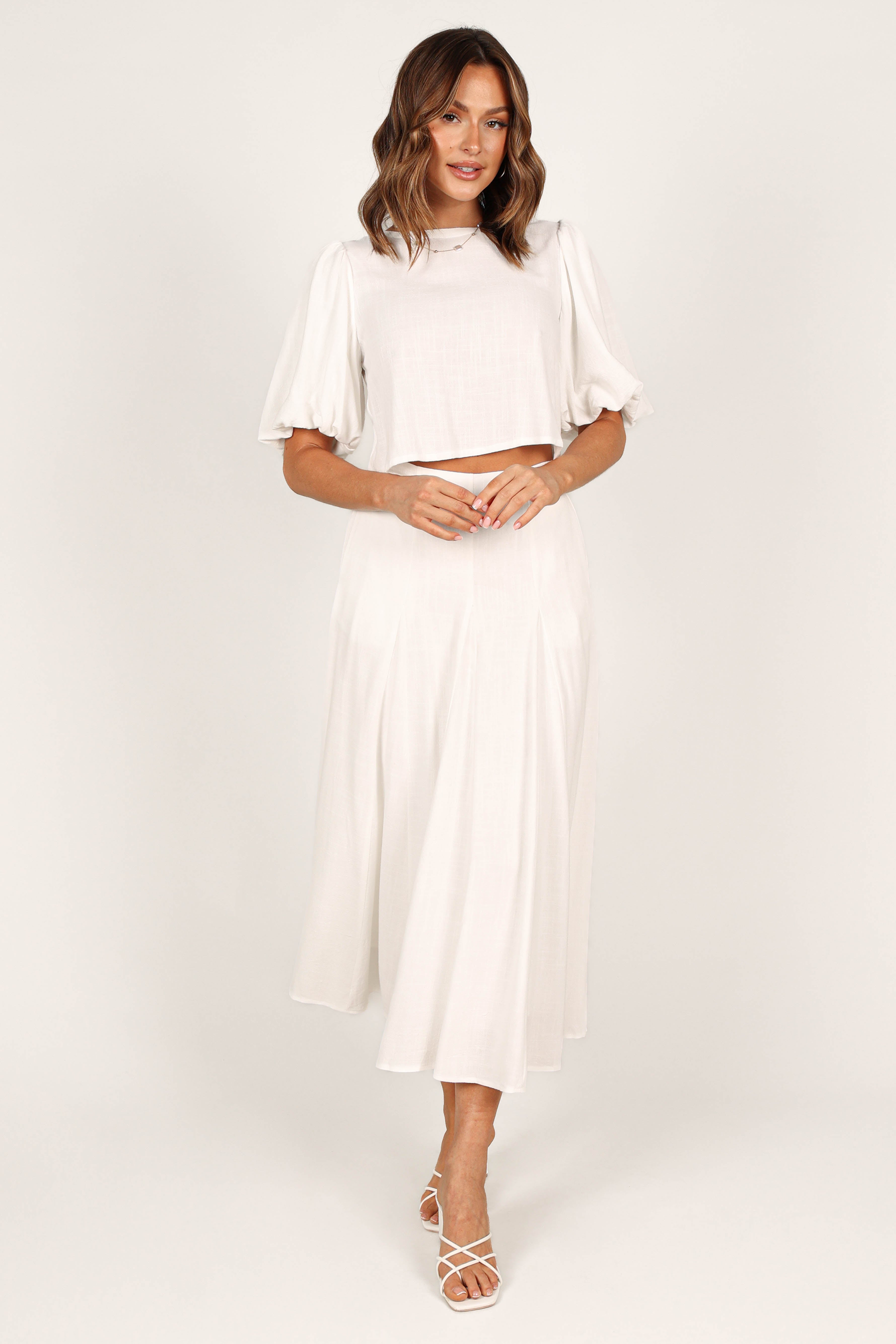 Cleo Cropped Top for Women - Trendy White Short Sleeve Shirt for Summer | Casual Wear, Beach Outfits & Street Style Fashion