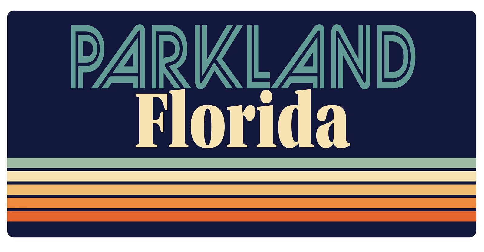 Parkland Florida 5 x 2.5-Inch Retro Fridge Magnet - Vintage Souvenir for Collectors & Travel Lovers - Perfect for Home, Office & Travel Memories
