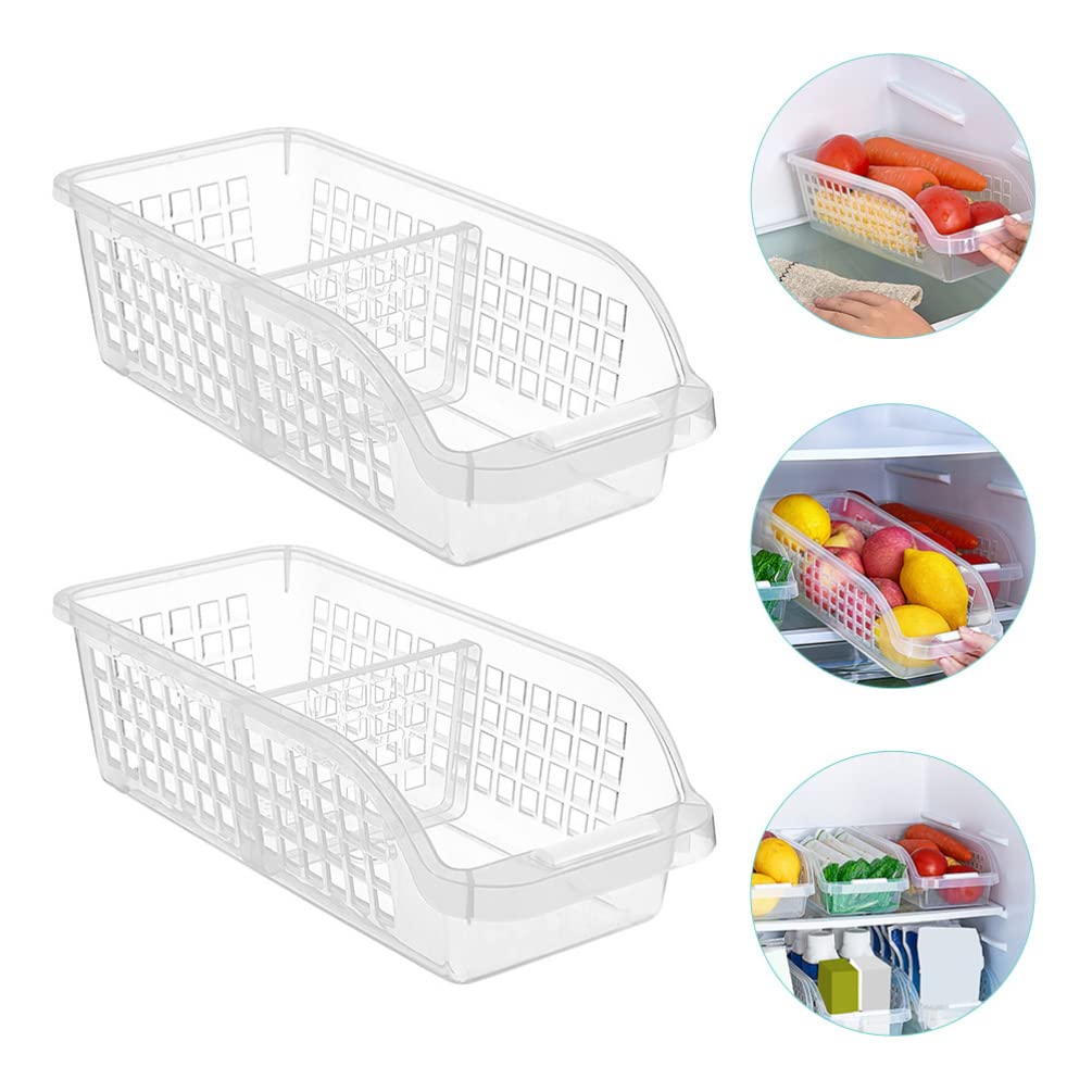 2-Pack Milk Food Storage Containers - Refrigerator Organizer Box for Eggs, Fruits & Vegetables - BPA-Free Freezer Storage Case with Lid - Perfect for Kitchen, Pantry & Fridge Organization