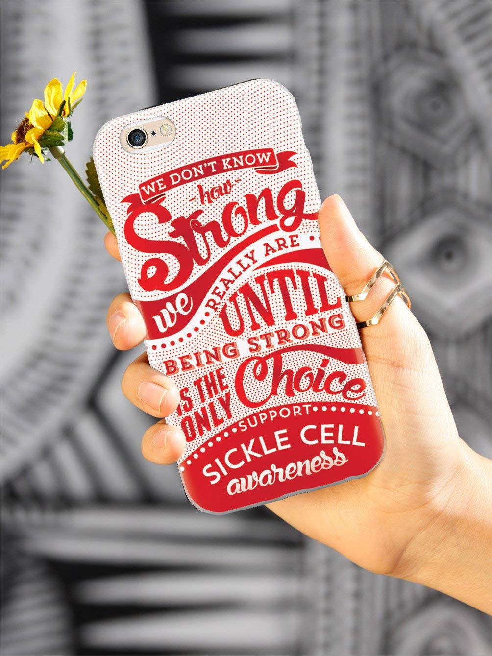 **Inspired Cases - 3D Textured Protective Phone Cover for iPhone 6 Plus/6s Plus - Shockproof & Anti-Scratch - Sickle Cell Awareness - Perfect for Daily Use, Travel & Outdoor Activities**