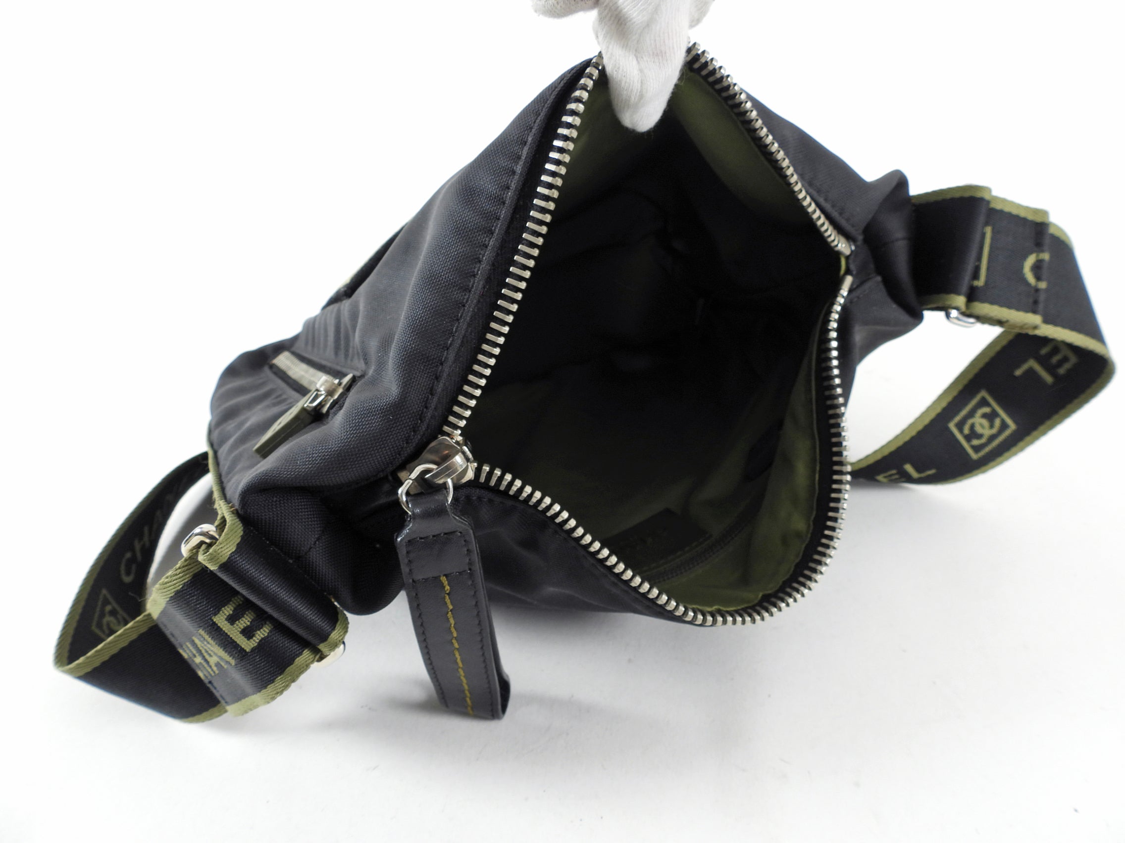 Chanel Sport Nylon Crossbody Messenger Bag for Women - Lightweight Shoulder Bag with Adjustable Strap, Perfect for Gym, Travel & Everyday Use