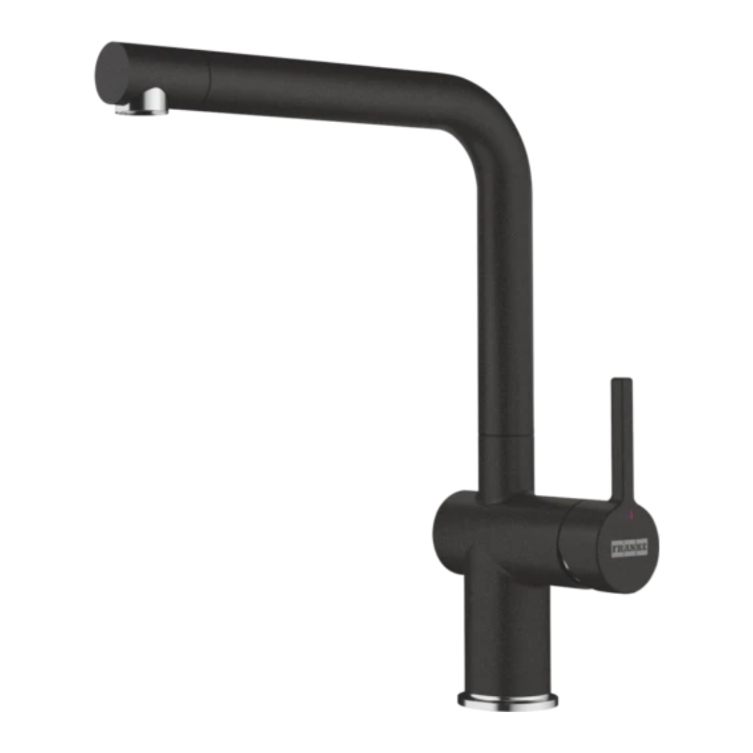 Franke Active L Swivel Spout Chrome & Onyx TA7730 - Premium Kitchen Faucet for Modern Sinks - Perfect for Cooking, Washing Dishes & Home Renovation