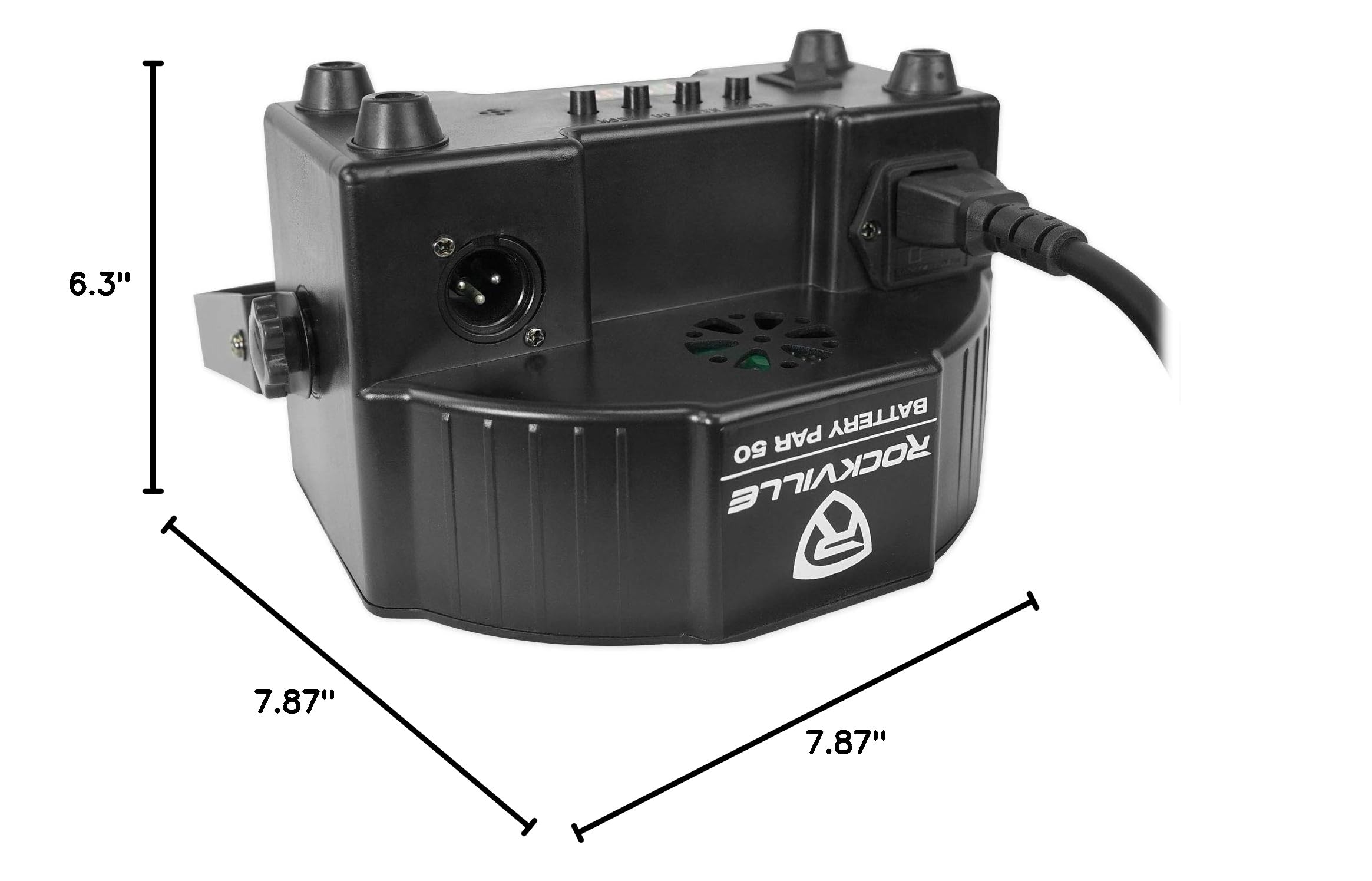 Rockville PAR 50 Rechargeable LED DMX DJ Wash Lights with Remote Control - Perfect for Club, Stage, and Event Lighting