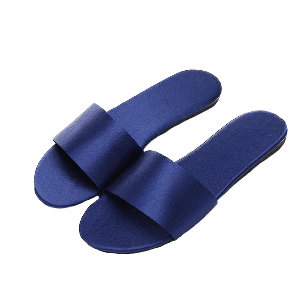 HANDKEI Women's Summer Satin Slippers - Breathable Indoor Flat Sandals for Home, Spa & Relaxation | Comfortable House Shoes for Women