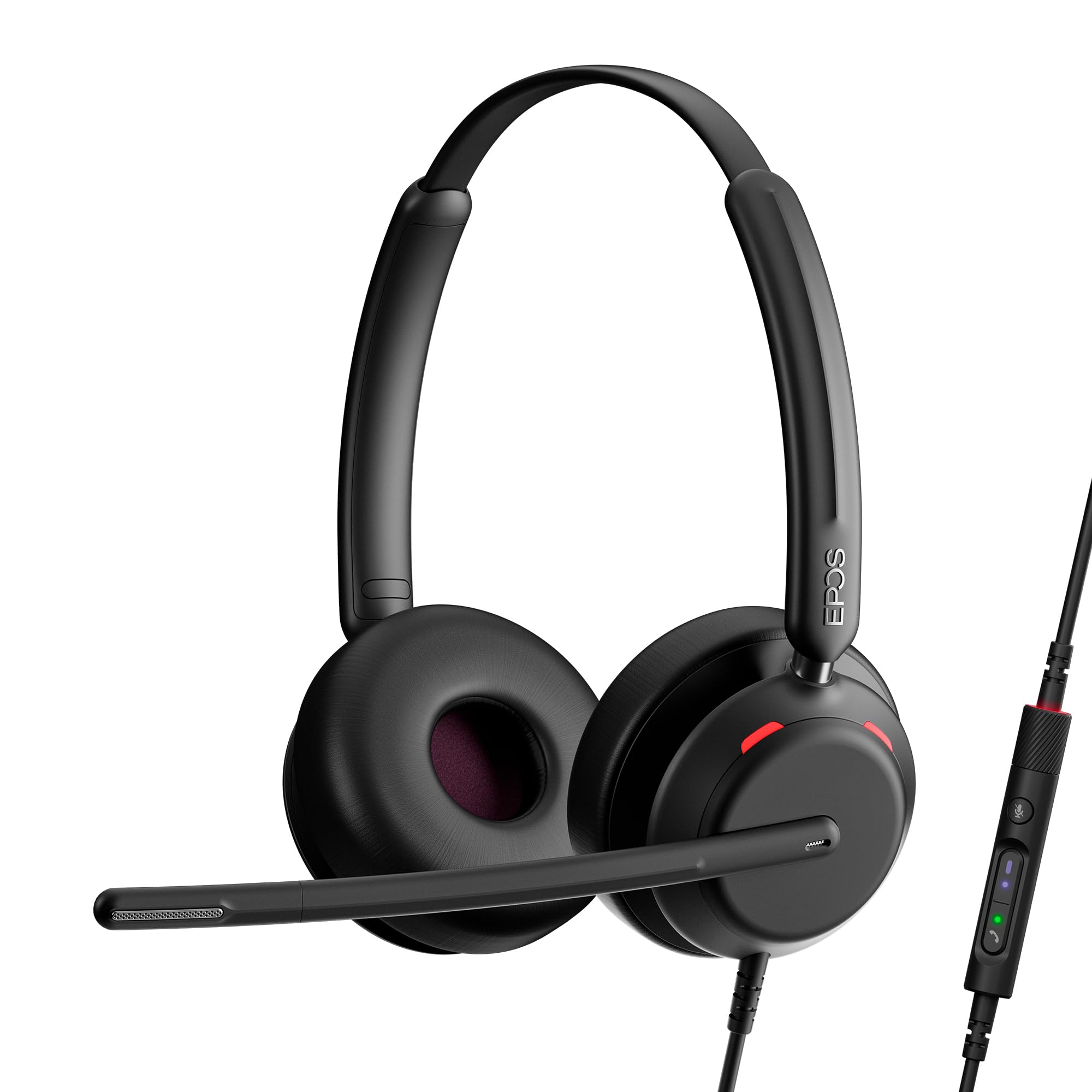EPOS Impact 760 USB-C/USB-A Wired Office Headset with Noise Cancelling Microphone, In-Line Controls, Clear Audio & Comfortable Ear Cushions - Perfect for Business Calls, Remote Work, Video Conferencing & Online Meetings