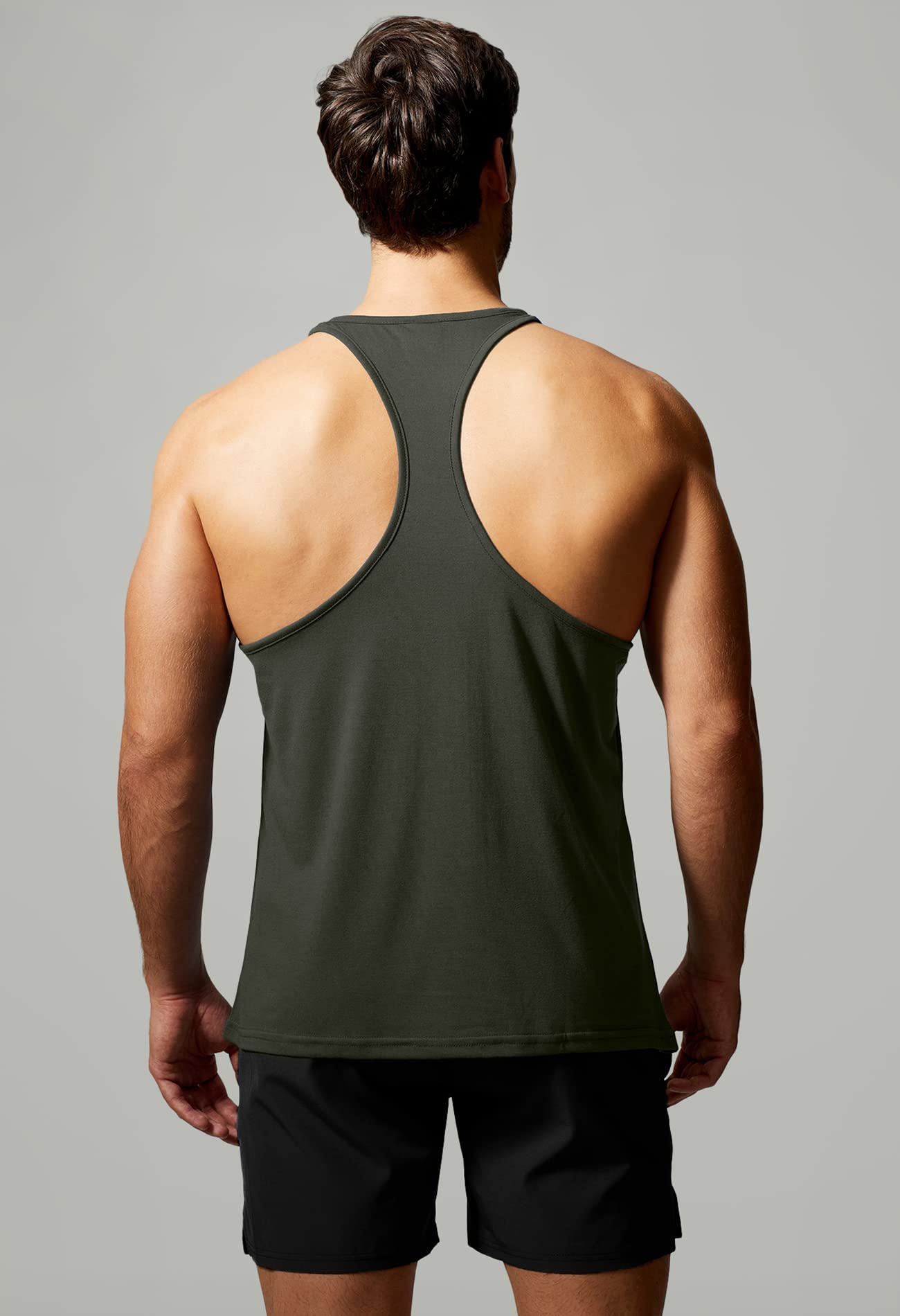 GYM REVOLUTION Men's 5 Pack Workout Tank Tops - Moisture Wicking Muscle Gym Shirts for Men - Sleeveless Athletic Shirts for Running, Weightlifting & CrossFit Training