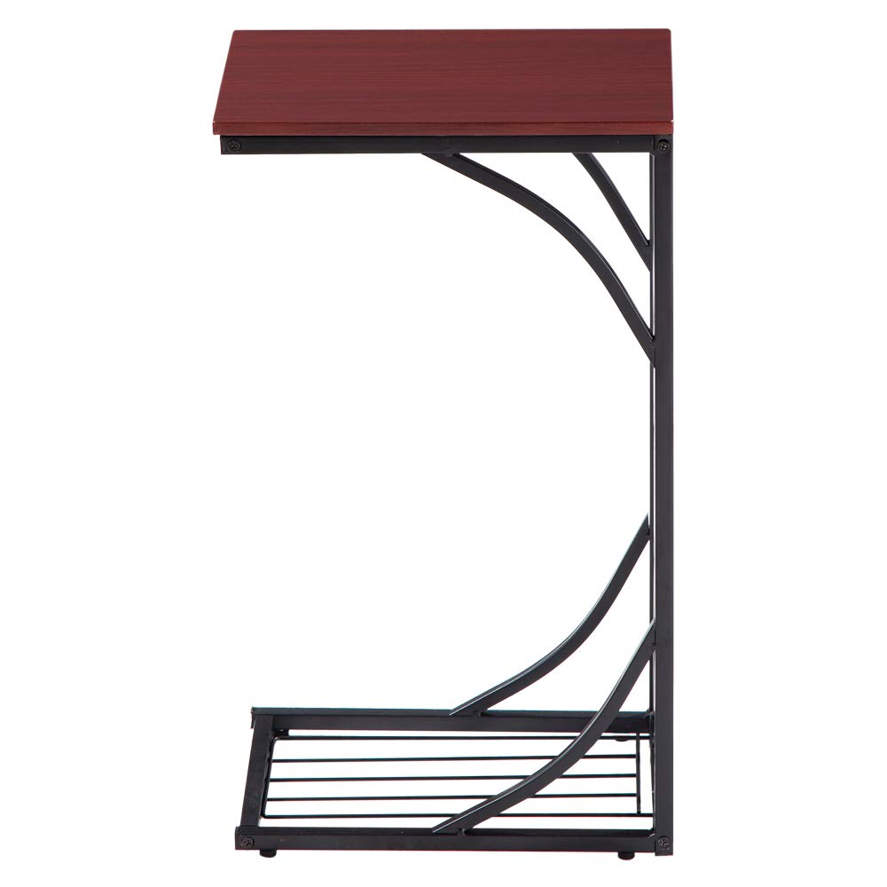 Modern Wooden Side Table with Cross Line Design - Elegant Coffee & Snack Table for Living Room, Bedroom & Dining Room - Perfect for Holding Drinks, Books & Decor
