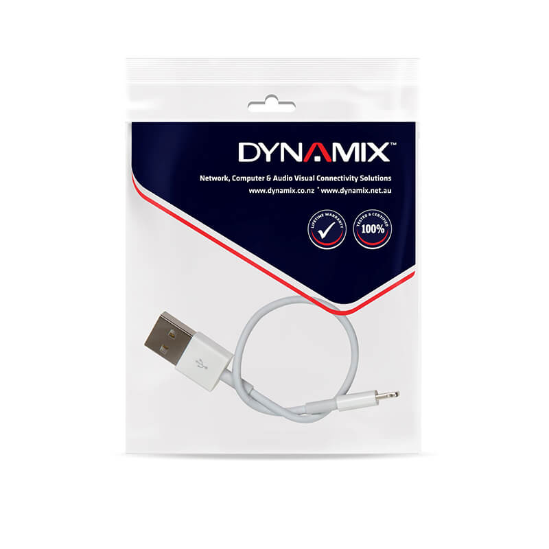 Dynamix USB 2.0 to Lightning Charging Cable 1M/3.3ft - Fast Charging Sync Cord for iPhone 13/12/11/X/8/7 - Durable Nylon Braided Cable for Home, Office & Travel