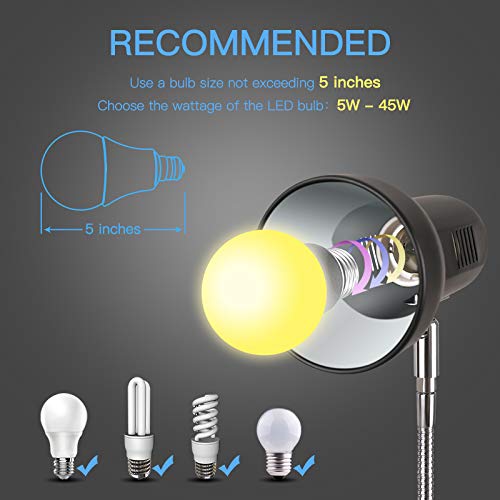 Flexible Clip-on Desk Lamp - 360° Adjustable for Home & Office Use