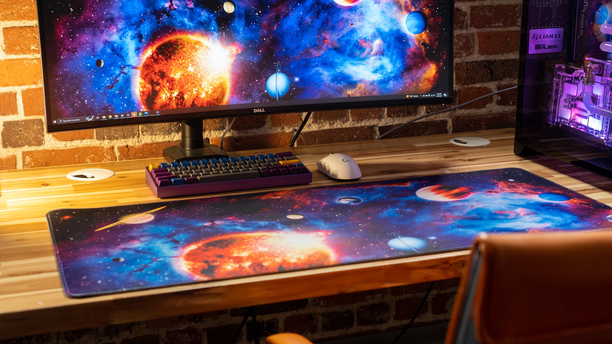 Solar Flare Cosmic Gaming Desk Mat - Non-Slip Mouse Pad for PC & Laptop - Large Extended Keyboard Mat for Gamers & Office Work - Perfect for Esports, Streaming & Home Office Setup