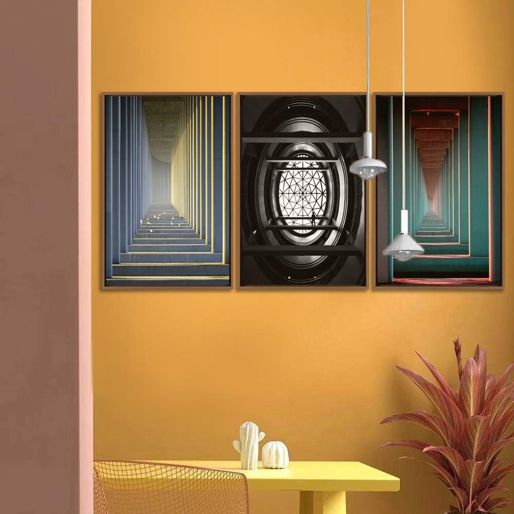 Wall26 3-Panel Framed Canvas Wall Art - Modern Cityscape Building Theme Print (16