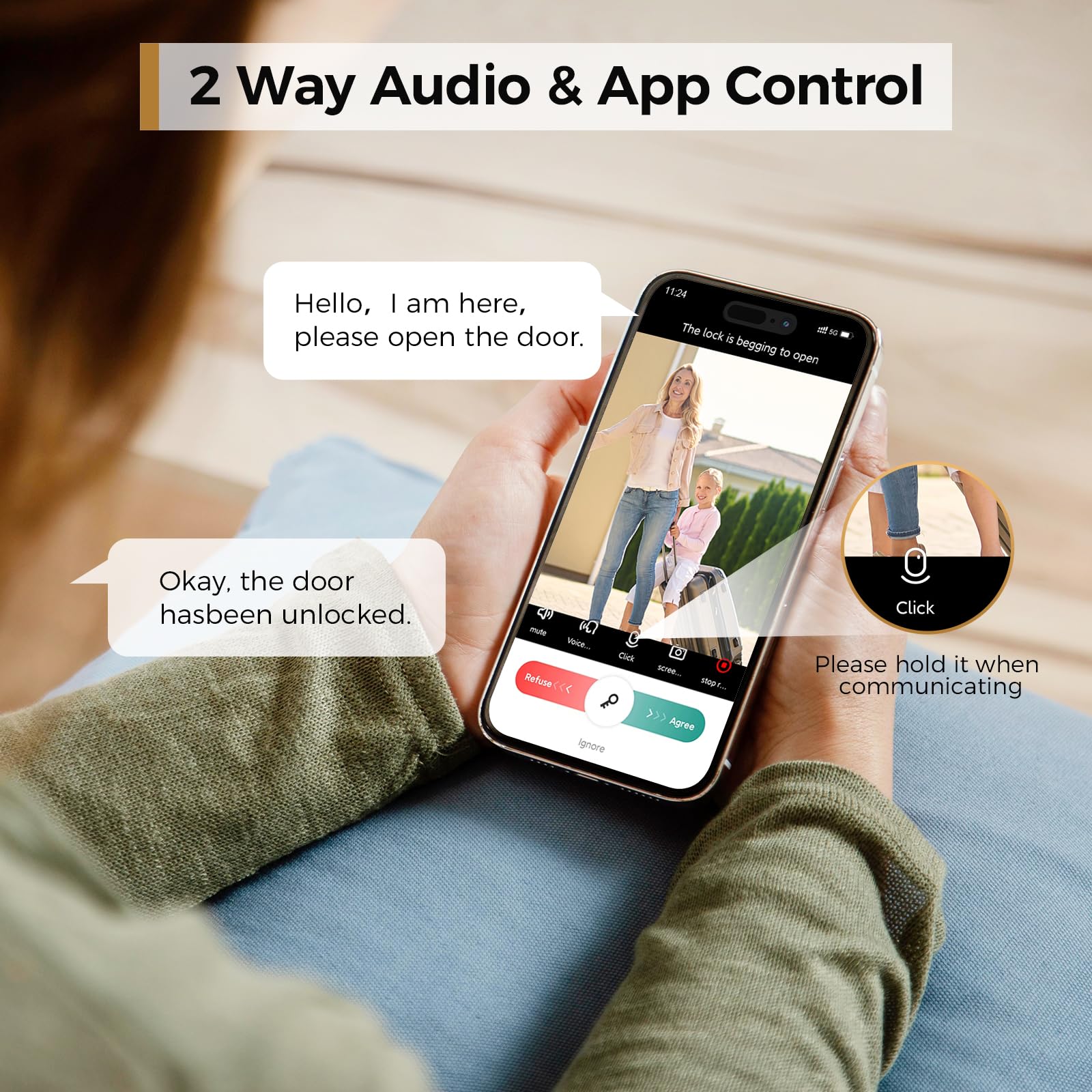 Smart WiFi Door Lock with Camera & Doorbell - 5-in-1 Keyless Entry Deadbolt with Fingerprint, App Control & Auto Lock - Easy Installation, Weatherproof - Perfect for Home Security & Smart Home Automation