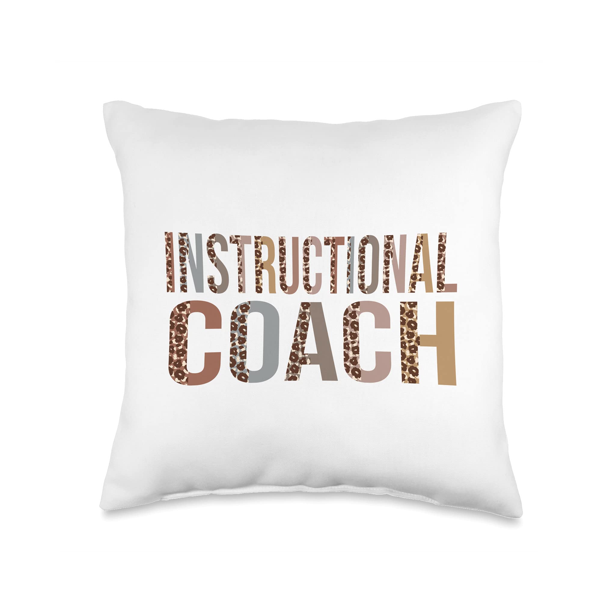 Funny Leopard Print Throw Pillow - Motivational Teacher Gift & Classroom Decor for Back to School, Office, or Home Decor