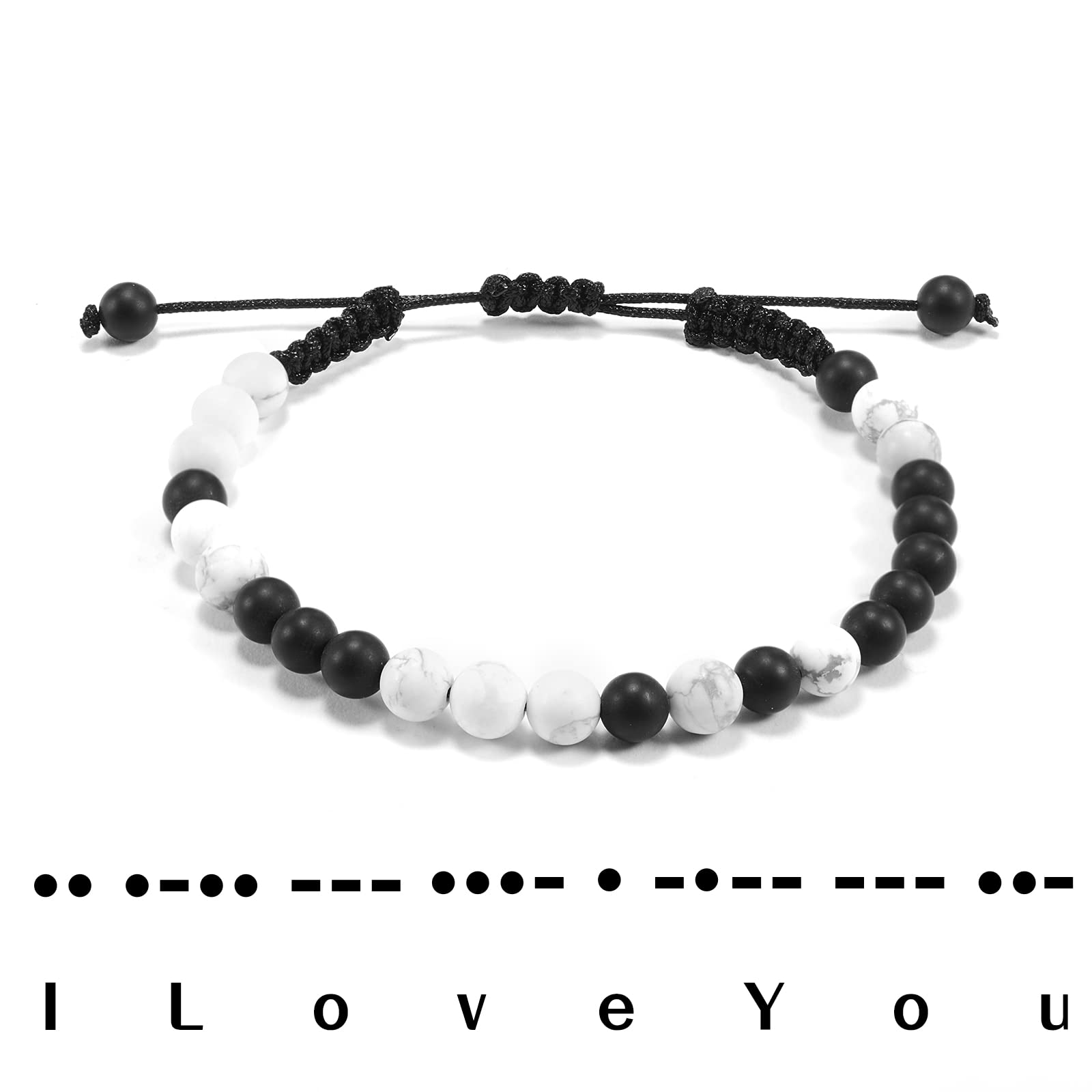 YELUWA Couple Bracelet - I Love You in 100 Languages, Gift for Soulmates & Best Friends - Perfect for Valentine's Day & Anniversaries