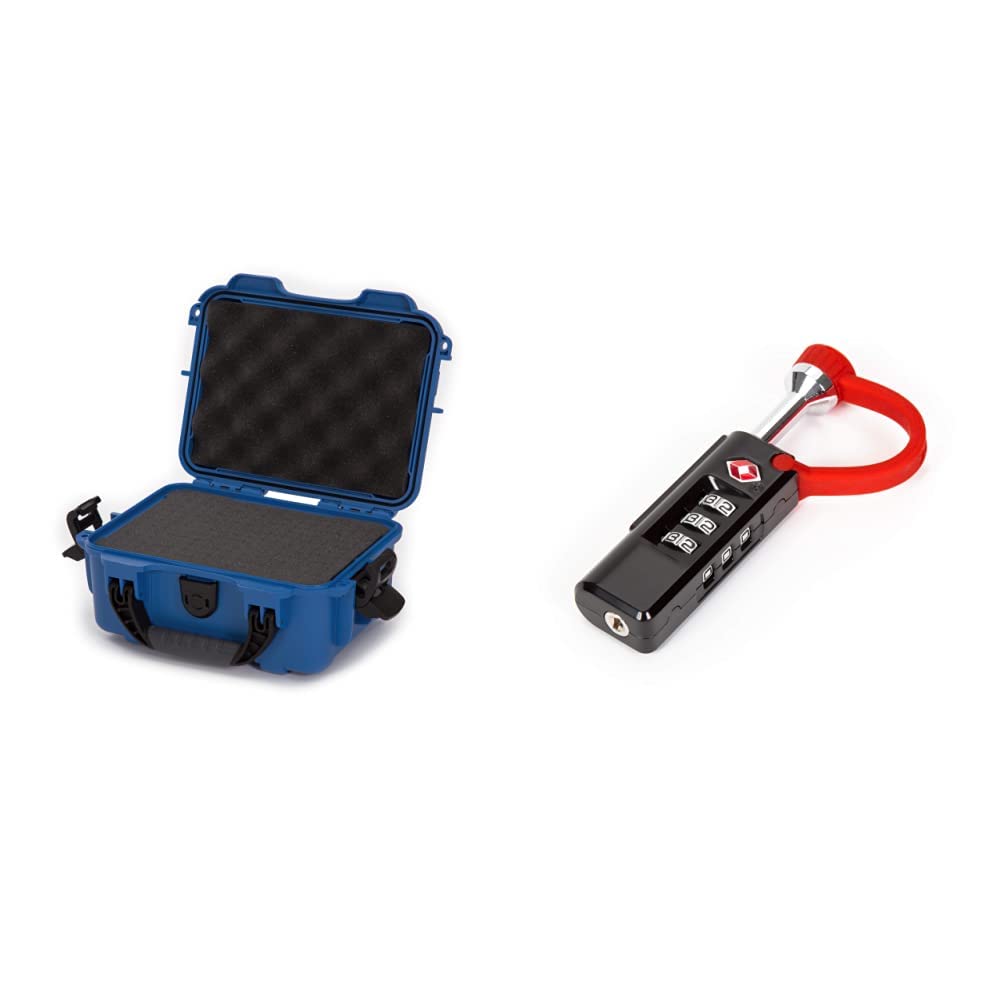 **Nanuk 904 Waterproof Hard Case with Foam Insert - TSA Approved Lock, Durable Protection for Cameras, Electronics & Travel Gear (Blue & Black) - Perfect for Air Travel, Outdoor Adventures & Equipment Storage**