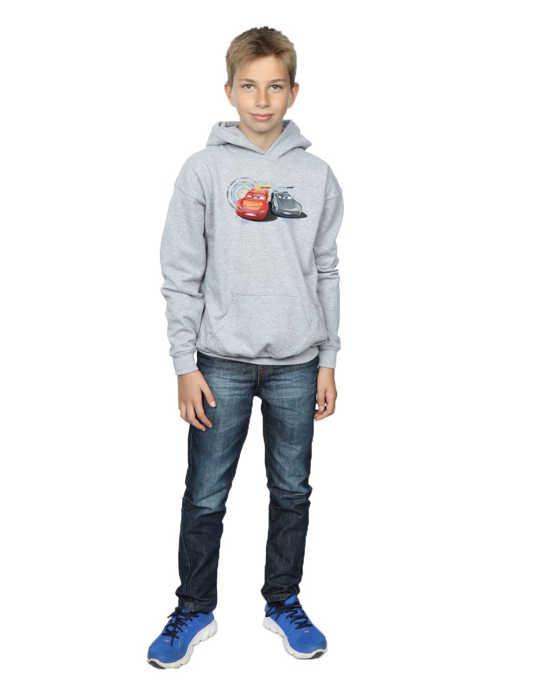 Disney Boys Cars Lightning McQueen vs Storm Hoodie - Sport Grey for Kids 5-6 Years | Cozy Pullover for Playdates, School & Outdoor Activities