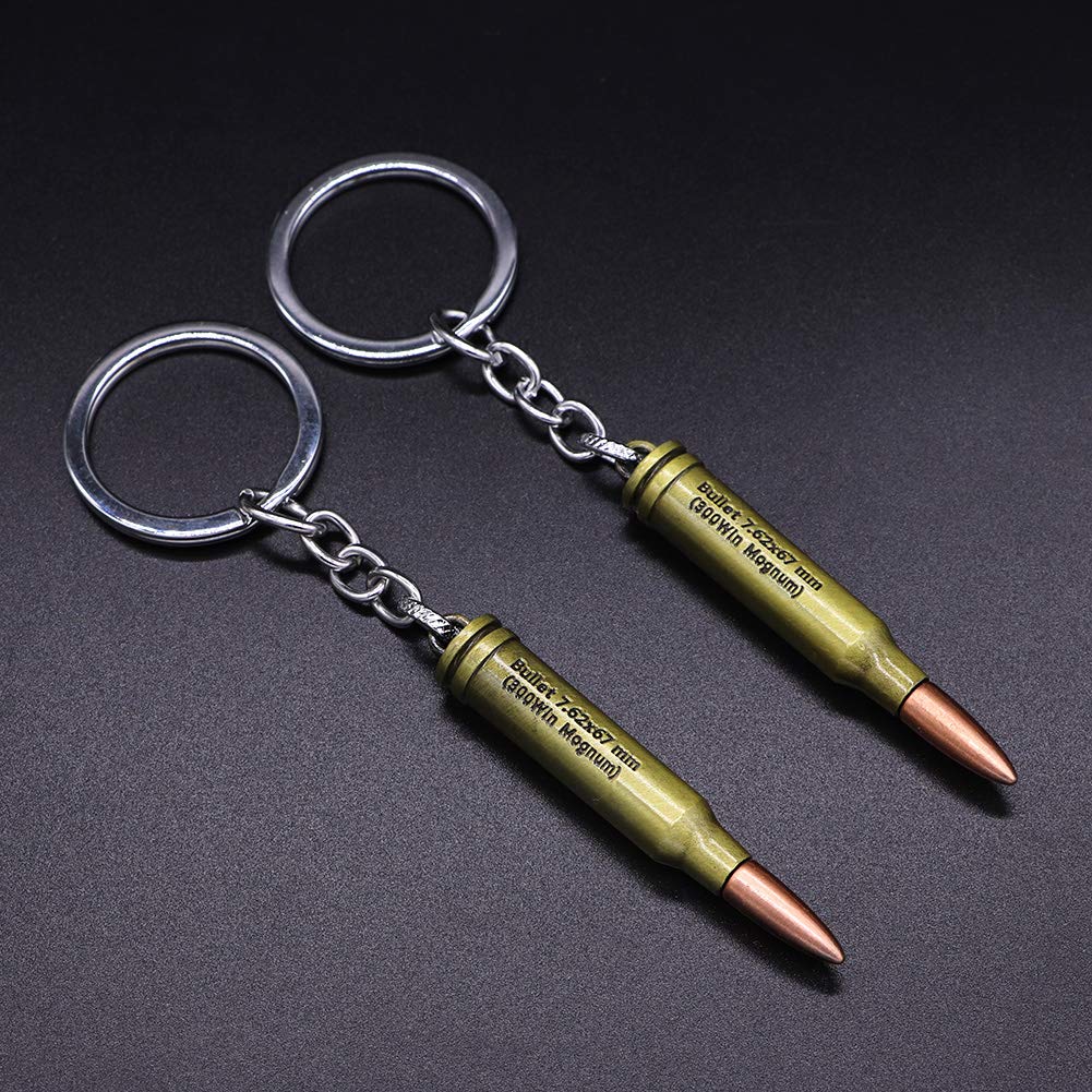 AVEC JOIE Gun Keychain - Sniper & Rifle Shooting Key Ring, Metal Weapon Shaped Keychain for Men & Boys - Perfect for Outdoor Enthusiasts, Military Fans & Gift Giving