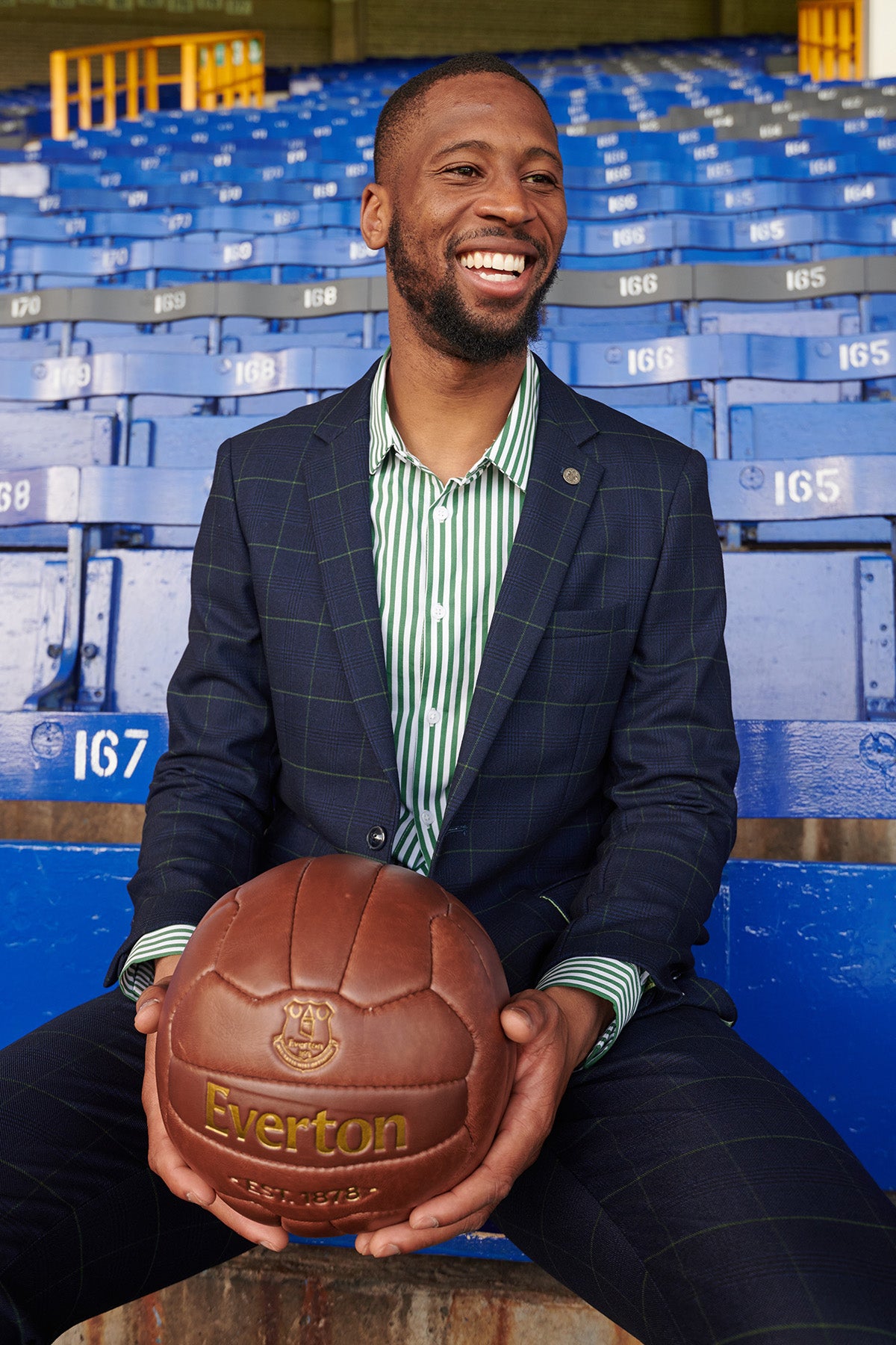 Everton FC Beto Navy Green Check Two-Piece Suit | Official Licensed Football Outfit for Matchday, Parties & Cosplay