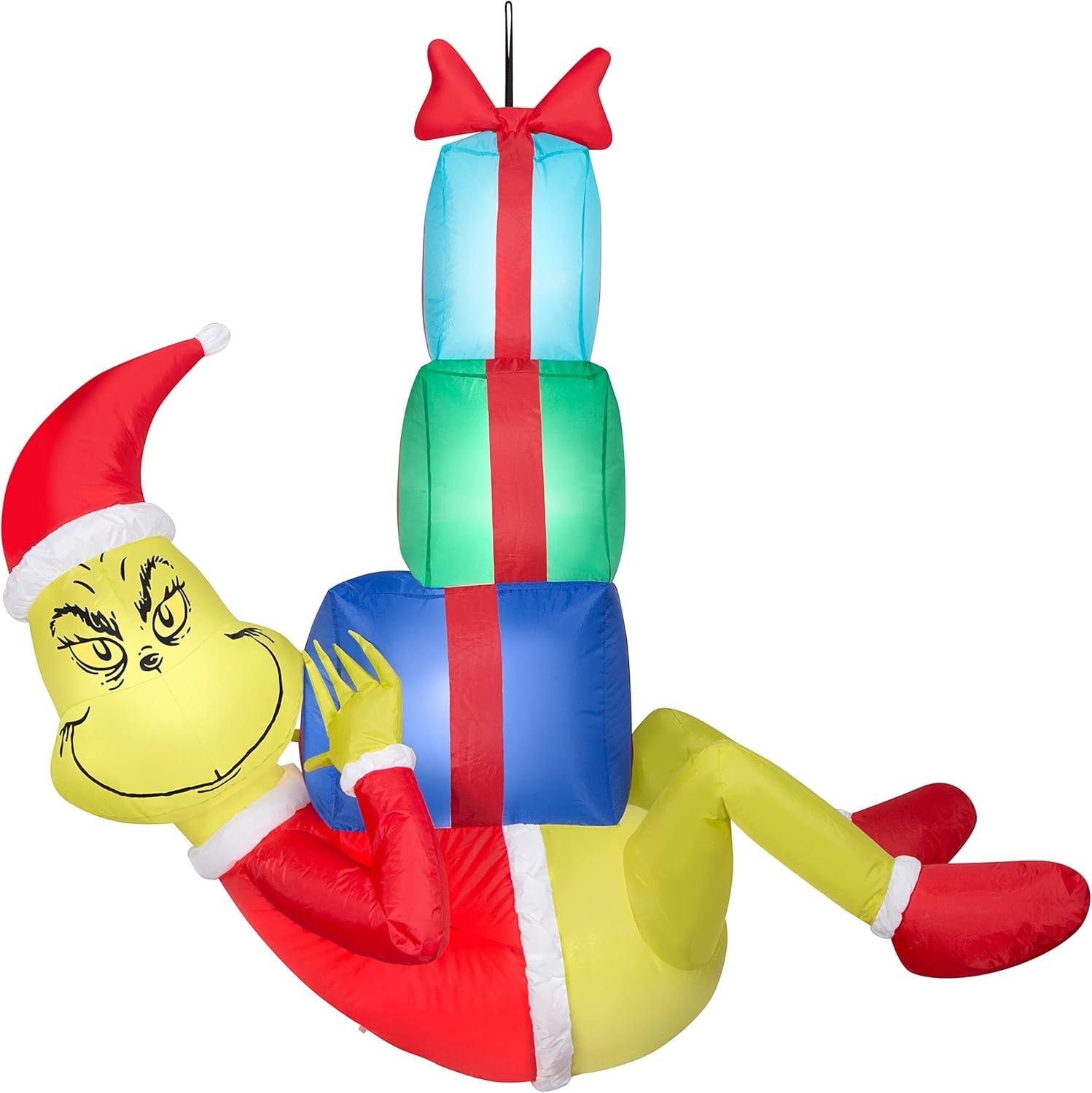 4' The Grinch Hanging Airblown® Christmas Inflatable Yard Decoration - Outdoor Holiday Decor for Lawn, Garden, and Party Decorations