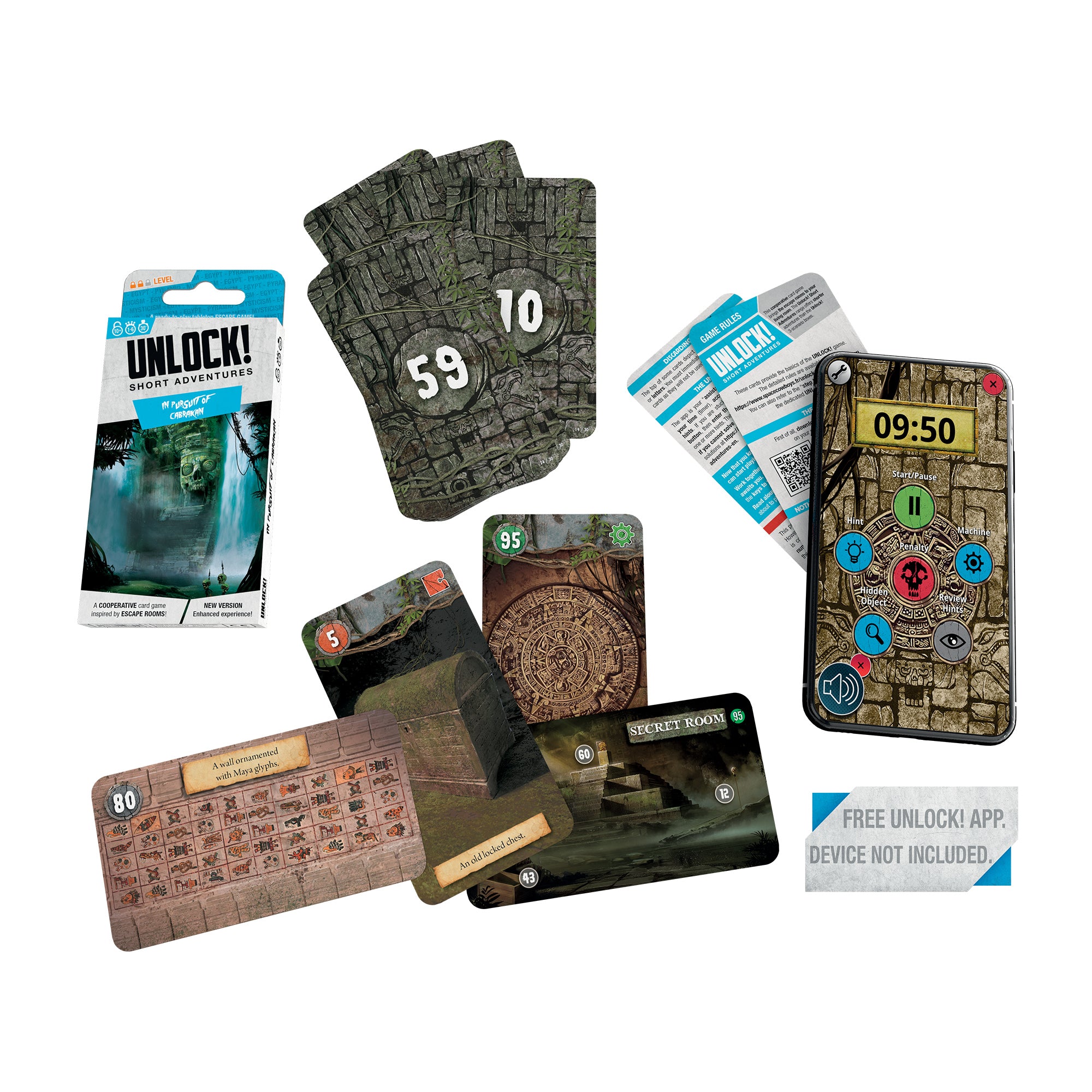 UNLOCK! Short: In Pursuit of Cabrakan - Escape Room Board Game for Adults & Teens - Perfect for Family Game Night & Party Entertainment