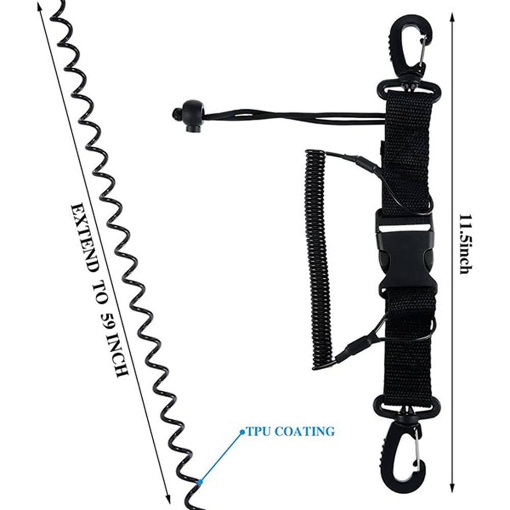 2 Pack Scuba Diving Lanyards with Quick Release - Underwater Camera & Light Holder for Diving Gear