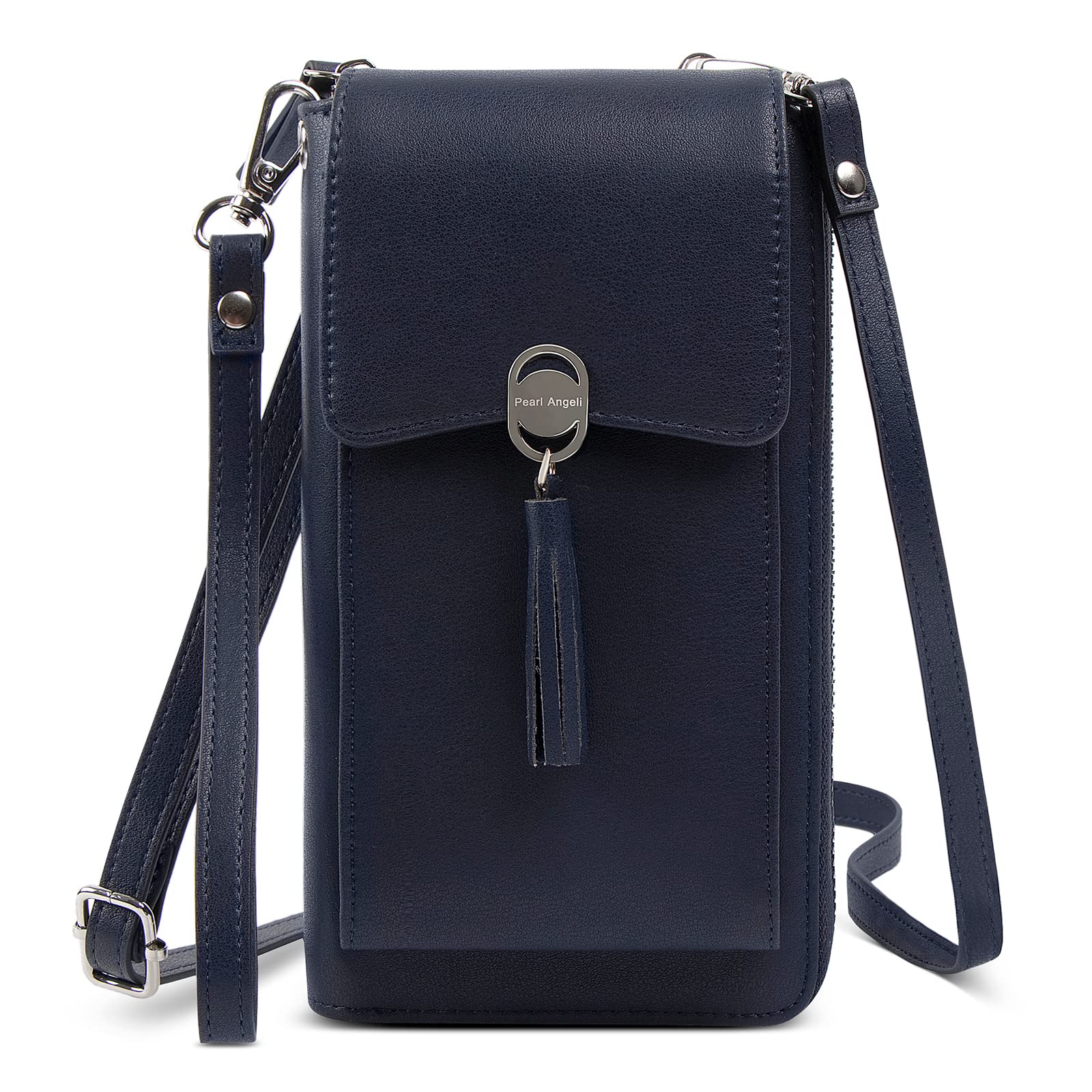 Pearl Angeli RFID Blocking Crossbody Bag for Women - Small Phone Wallet Purse with Adjustable Shoulder Strap, Holds Credit Cards & Cell Phone | Perfect for Travel, Shopping & Everyday Use