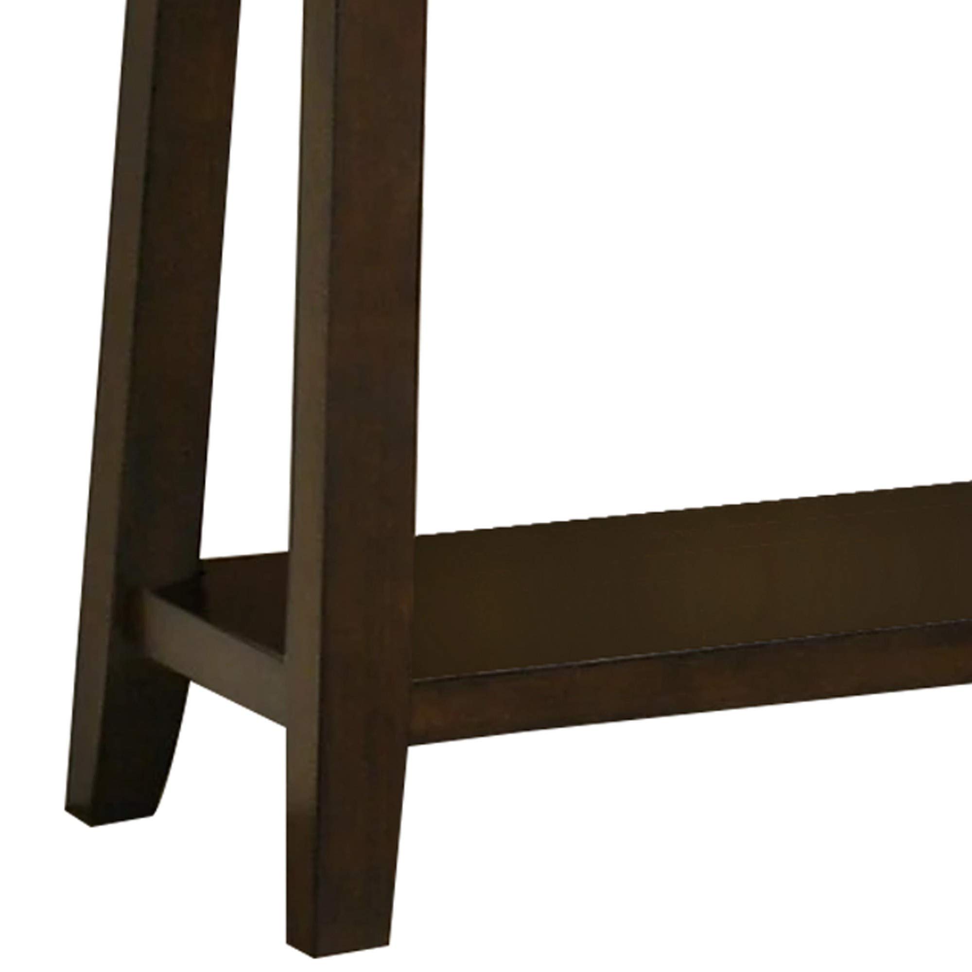 Benjara Solid Wood Console Table with Open Shelf - Rustic Brown Entryway Sofa Table for Hallway, Living Room & Bedroom Decor