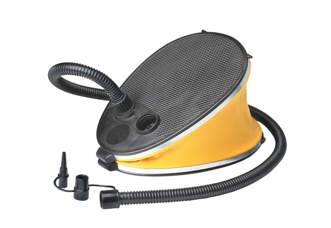 Heavy Duty Bellows Foot Pump - Portable Air Pump for Inflating Tires, Air Mattresses & Sports Balls - Ideal for Camping, Emergency Roadside Use & Home Inflation Needs