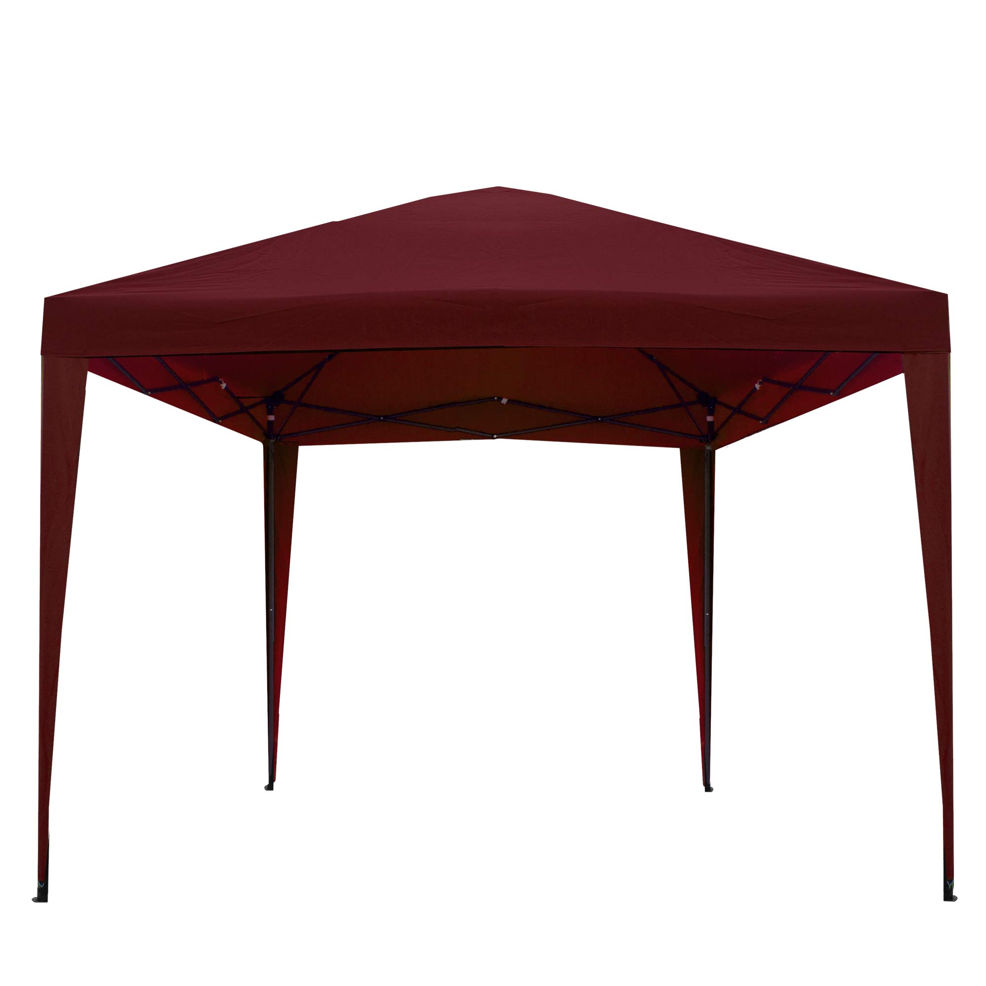 10' x 10' Burgundy Pop-Up Canopy Gazebo Tent for Outdoor Parties, Picnics, and Backyard Events - Waterproof Instant Shelter with UV Protection