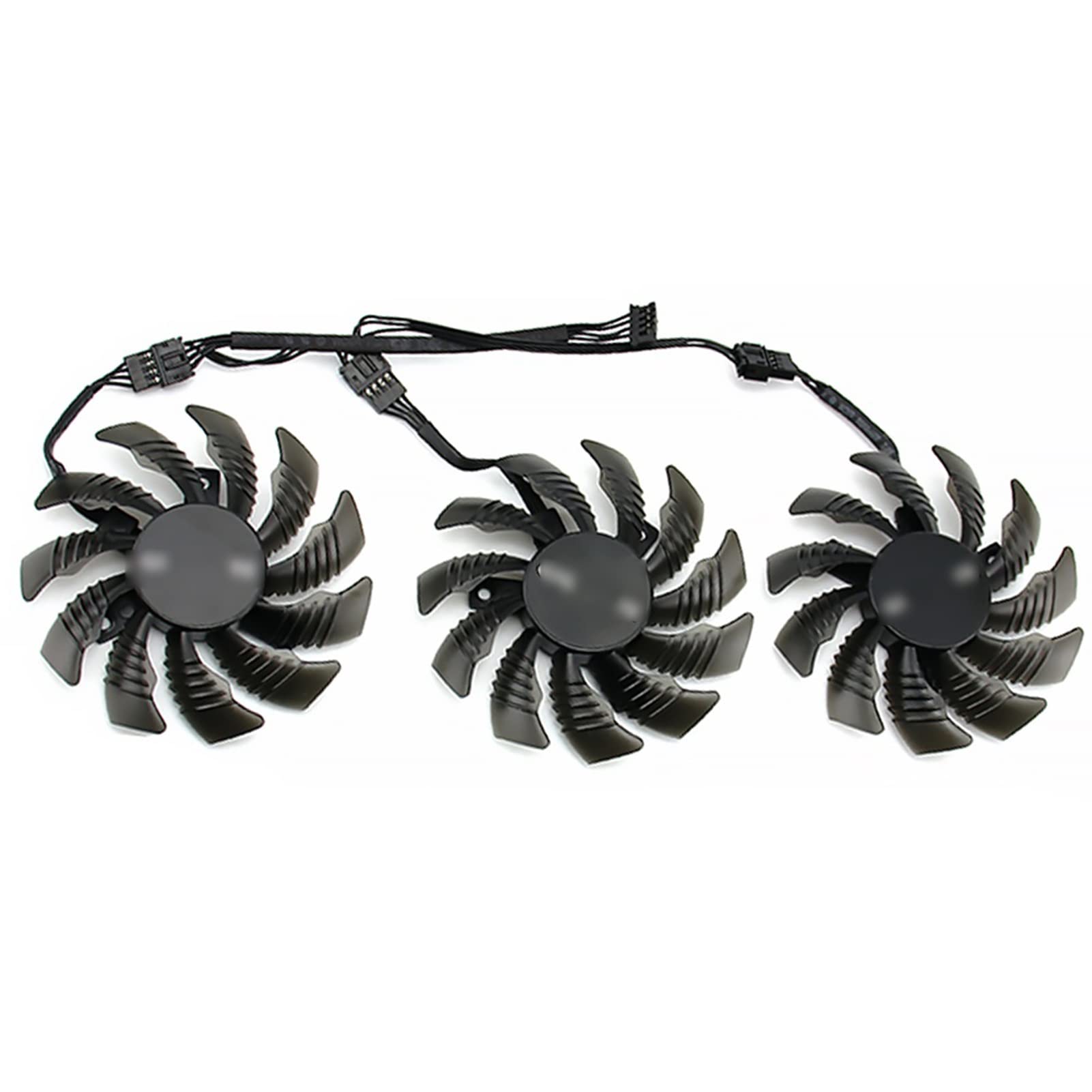 Gigabyte AORUS GTX 1080 1070 Ti G1 Gaming Replacement Cooling Fan - 75mm T128010SU 0.35A 3-Pack Set with Color Blades - Perfect for PC Gaming, Video Card Cooling & Computer Case Airflow Upgrade