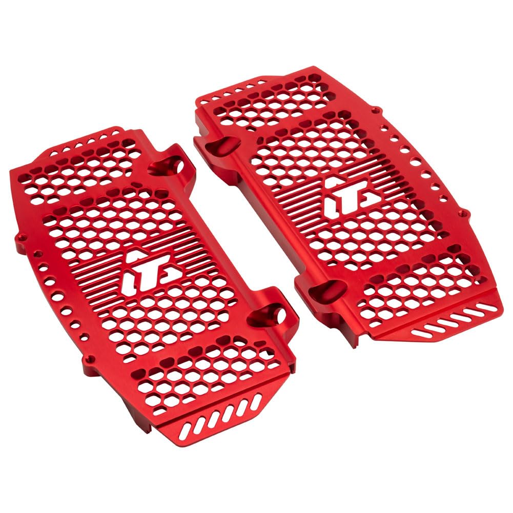 Tusk Billet Aluminum Radiator Guards - Red - Fits GASGAS EC 300 & EX 300 (2021-2025 Models) - Dirt Bike & Off-Road Motorcycle Protection