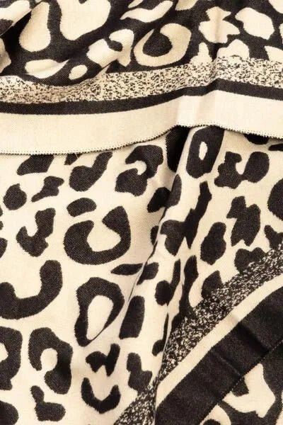 Two Tone Leopard Print Reversible Scarf - Soft Winter Fashion Accessory for Women - Perfect for Cold Weather, Outfits & Gift Giving
