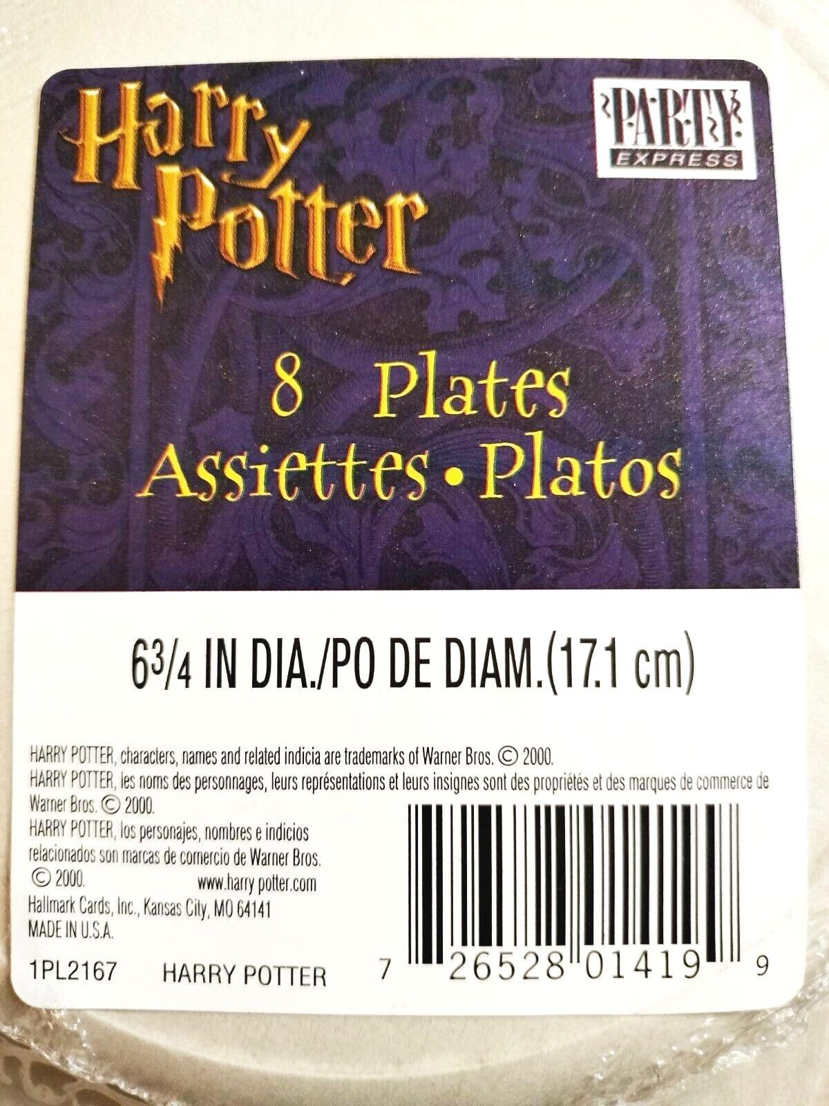 Harry Potter Sorcerer's Stone Seeker Themed Party Plates - 6.75 Inch Round Disposable Plates for Birthday Parties, Movie Nights & Themed Events
