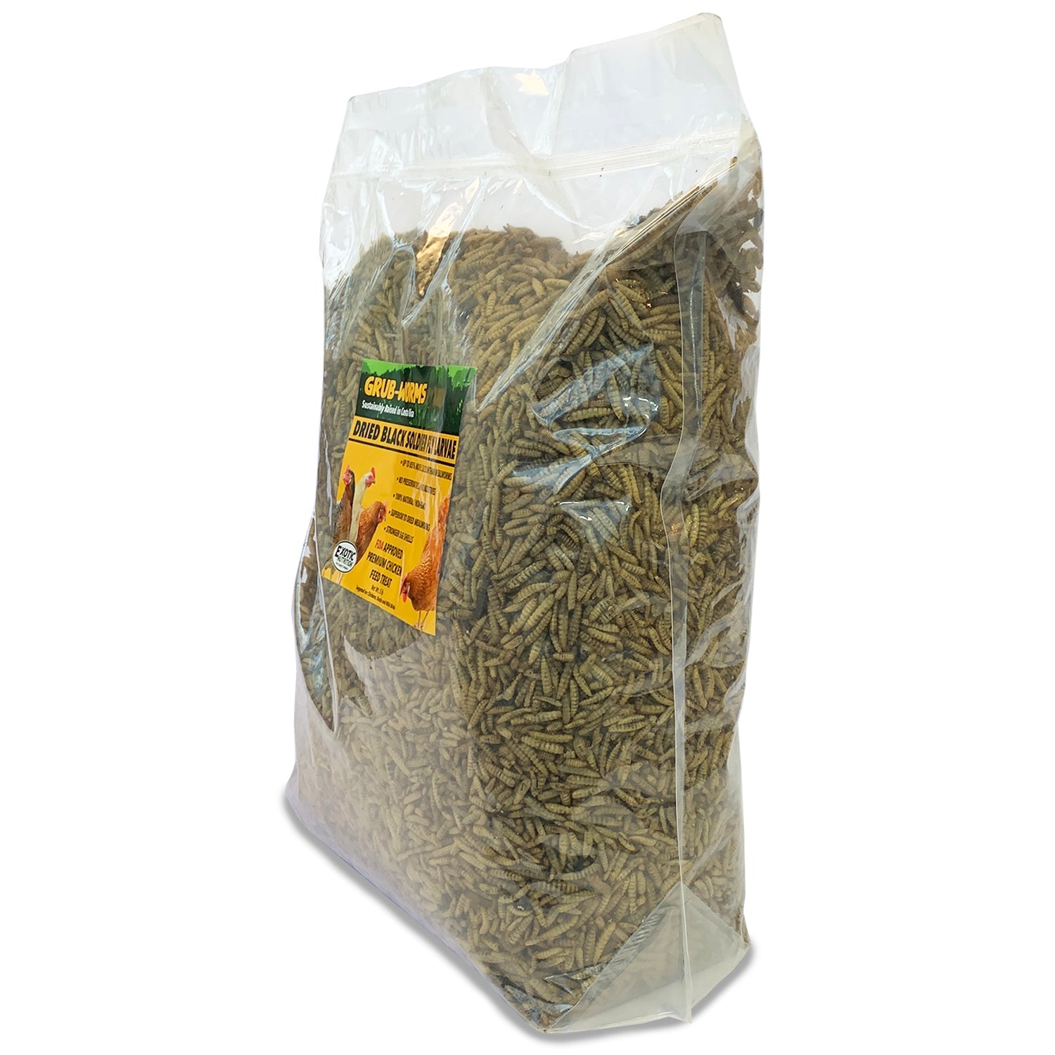 Premium Grub Worms - Black Soldier Fly Larvae for Reptiles, Chickens & Wild Birds | High-Protein Live Feed for Bearded Dragons, Geckos & Poultry | Perfect for Fishing Bait & Composting