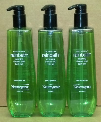 Neutrogena Rainbath Shower and Bath Gel - Refreshing Pear & Green Tea Scent, 40 Fl Oz (3 Pack) | Moisturizing Body Wash for Dry Skin, Relaxing Spa Experience at Home