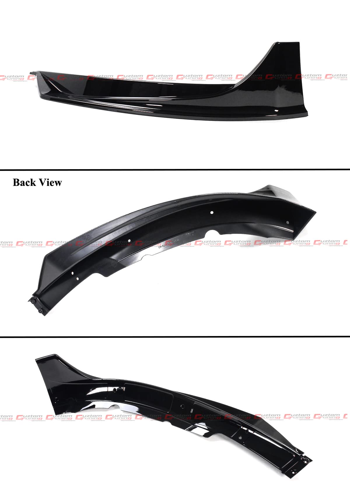 2017-2022 Tesla Model 3 Gloss Black Front Bumper Lip Spoiler Kit - 4PC Performance Style Winglet Splitter for Enhanced Aerodynamics & Sporty Look | Perfect for Car Enthusiasts & Street Racing
