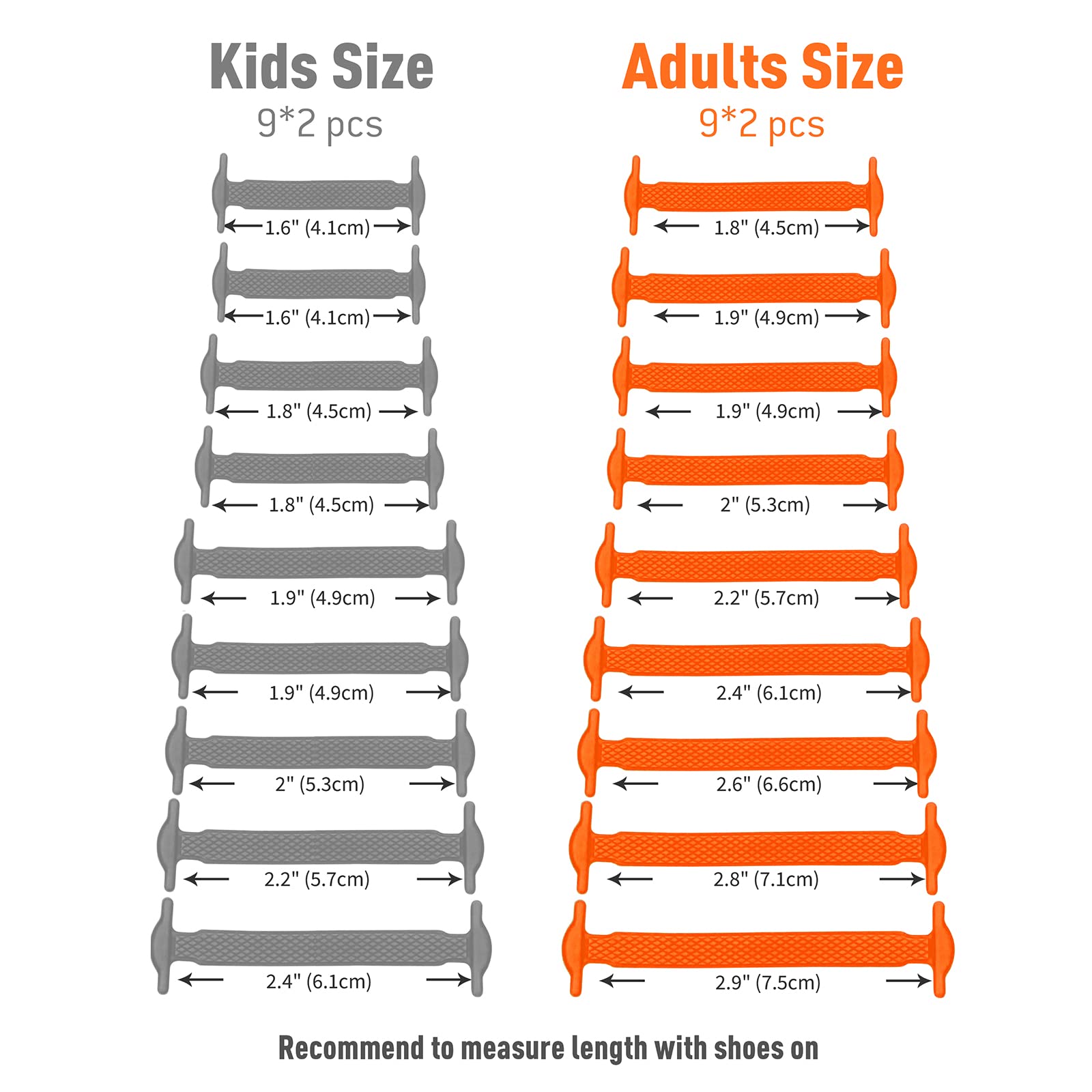 INMAKER No Tie Shoelaces for Kids & Adults - Stretchable Elastic Shoelaces for Sneakers, Running Shoes & Casual Wear | Perfect for Active Lifestyles, Sports & Easy On/Off