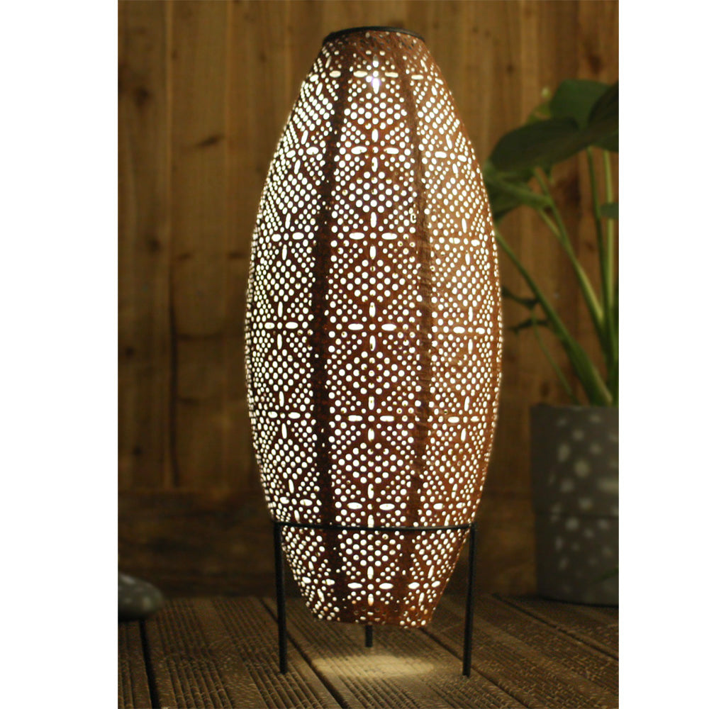 Solar Powered Outdoor Lantern - Waterproof Oval LED Light for Garden, Patio, Camping & Emergency Use