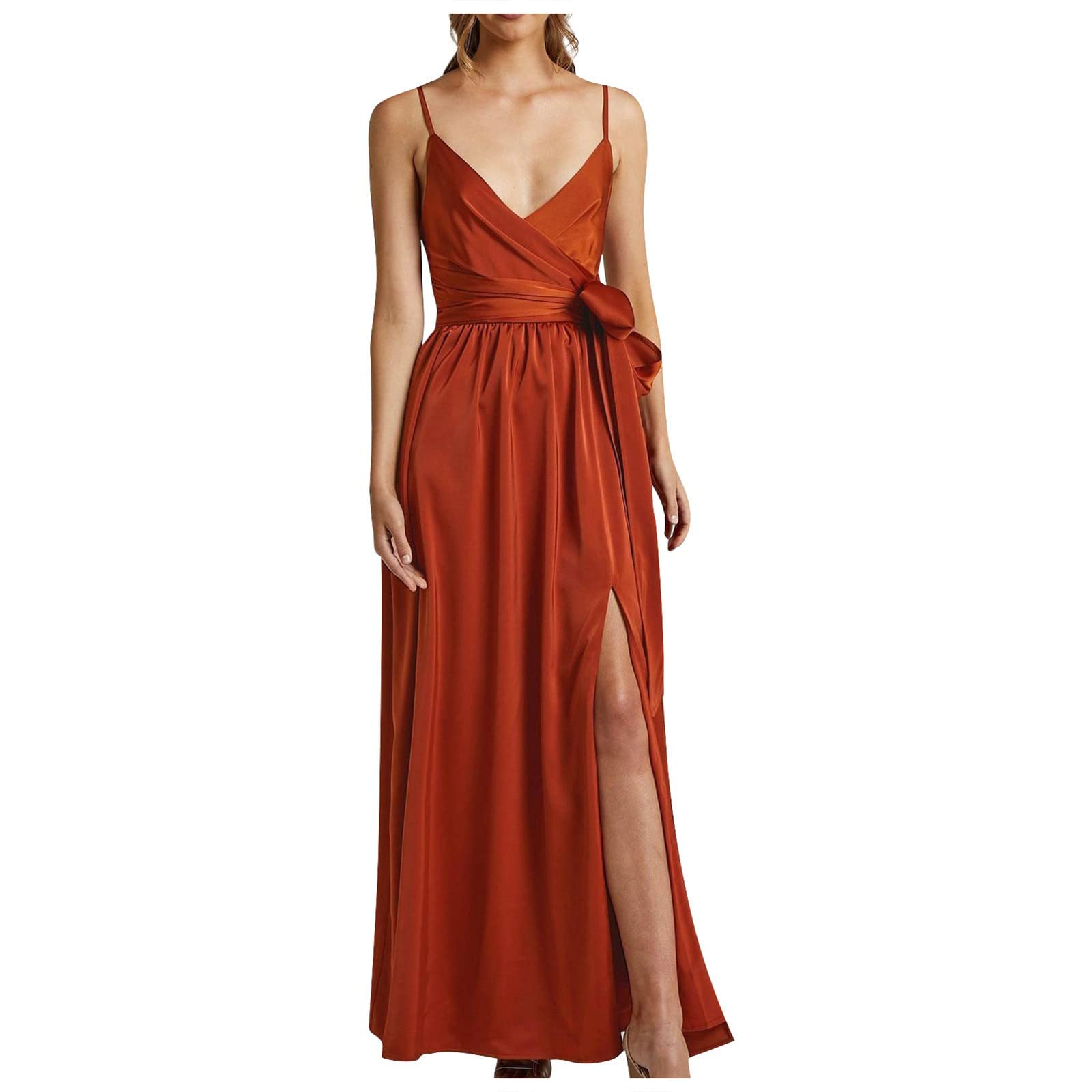 Sexy Women's Summer Cocktail Dress - Solid Color Suspender Dress with Bowknot Bow | Perfect for Parties, Date Nights & Casual Outings