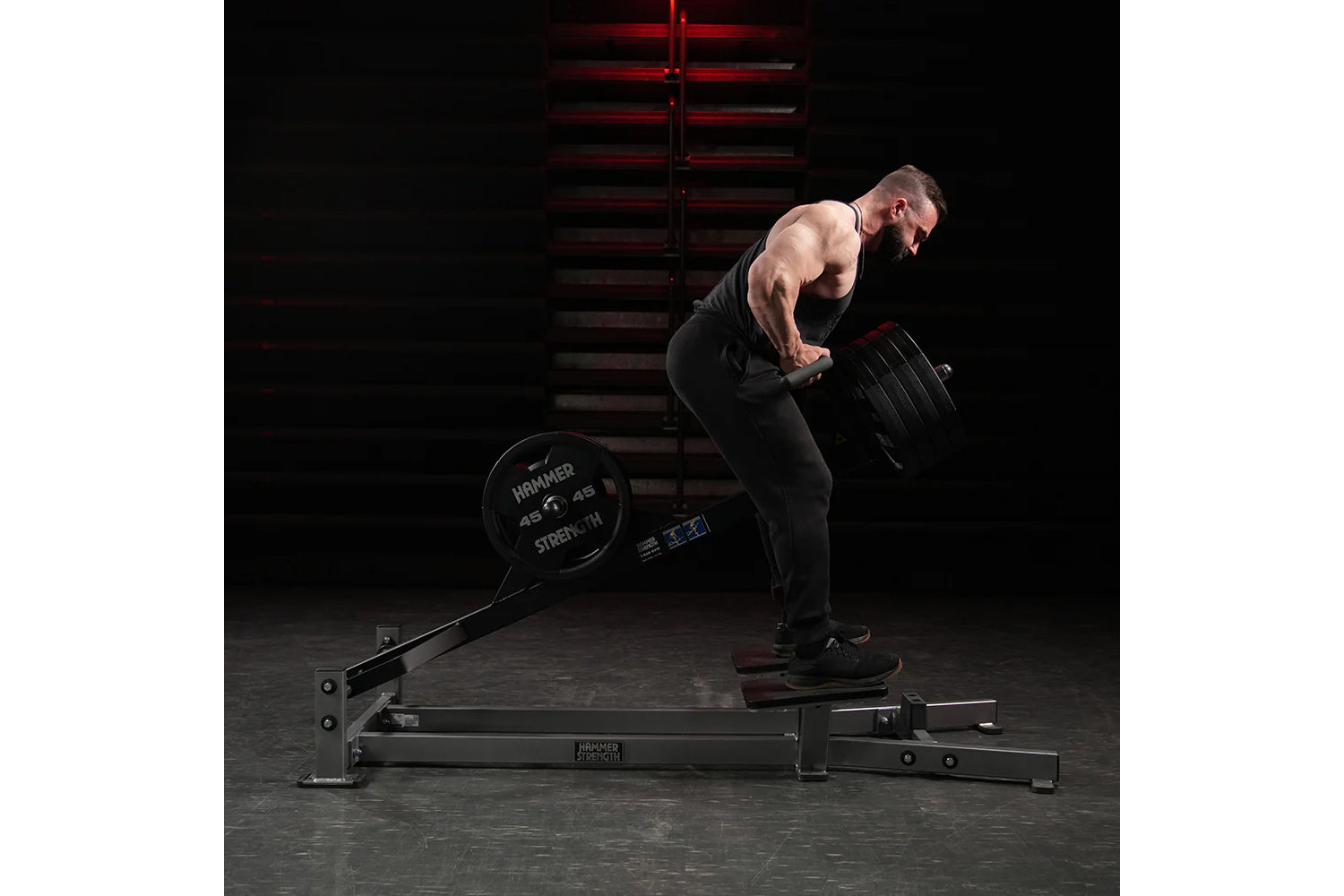 Hammer Strength Plate Loaded T-Bar Row Machine - Heavy Duty Home Gym Equipment for Back Workouts - Perfect for Strength Training & Muscle Building in Home Gym or Commercial Fitness Center