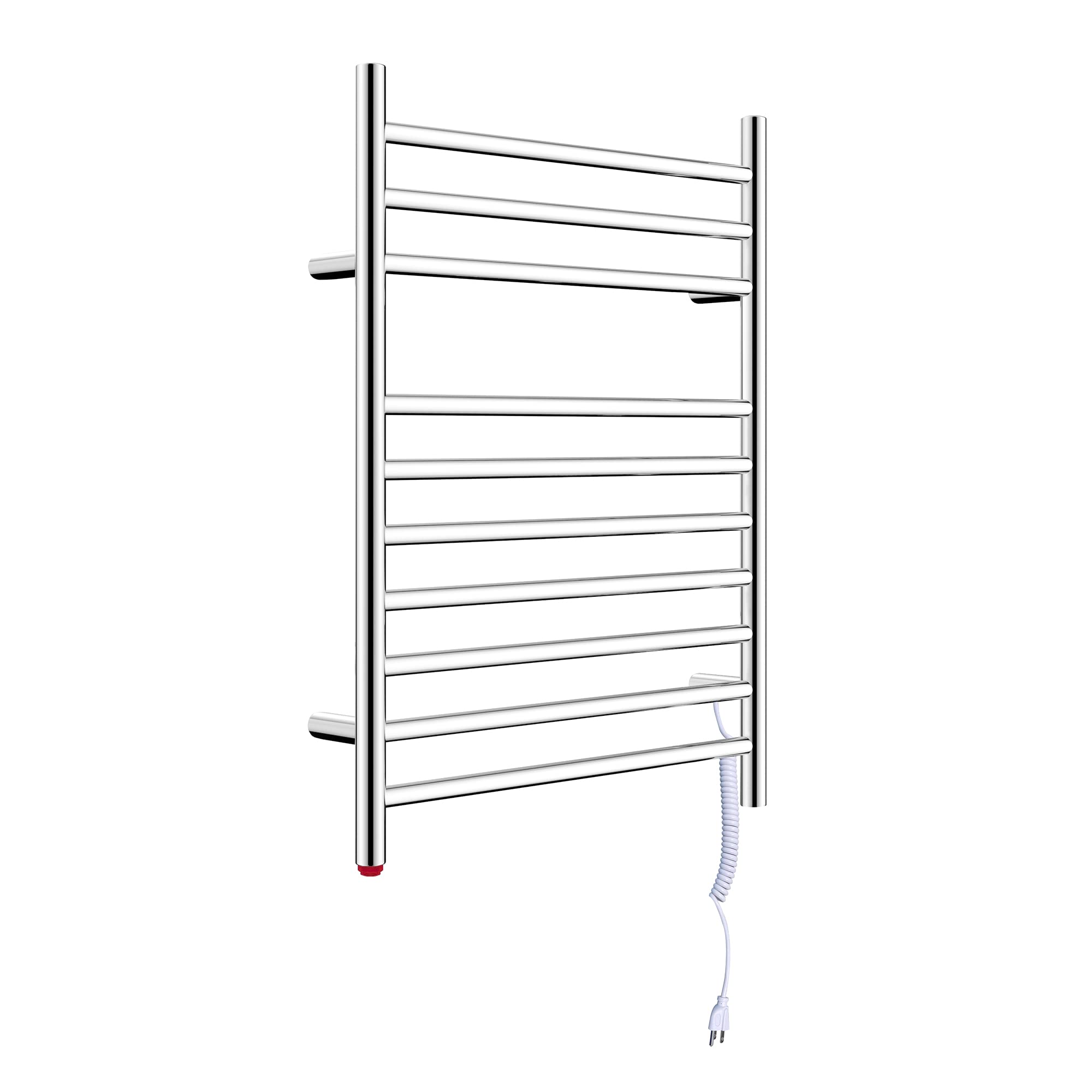 HEATGENE Compact Electric Towel Warmer - Wall Mounted Bathroom Towel Heater Rack for Small Spaces, Plug-in or Hardwired Installation, Mirror Polish Finish | Perfect for Cozy Bathrooms, Spa-Like Experience, Guest Rooms & Luxury Hotels