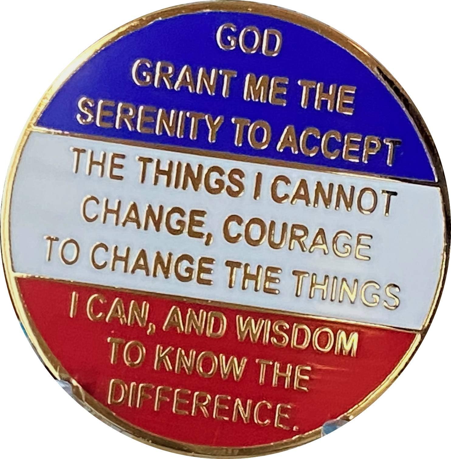 5 Year AA Medallion Reflex - Patriotic Red White Blue Gold Plated Color Chip Stars - Perfect for Veterans Day, Memorial Day & 4th of July Celebrations