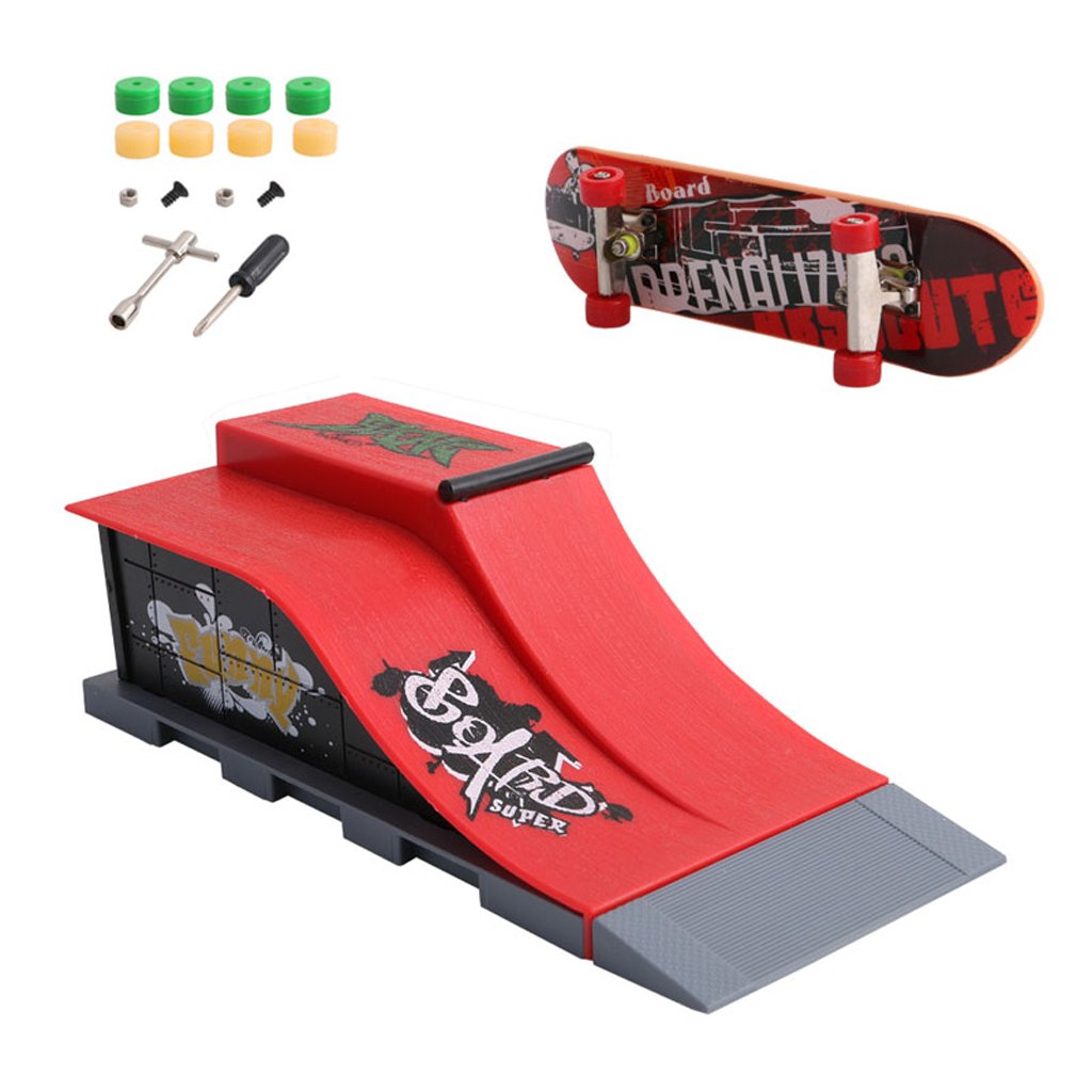 Tech Deck Fingerboard Skate Park Kit - Ramp & Handrail for Ultimate Training & Indoor Play