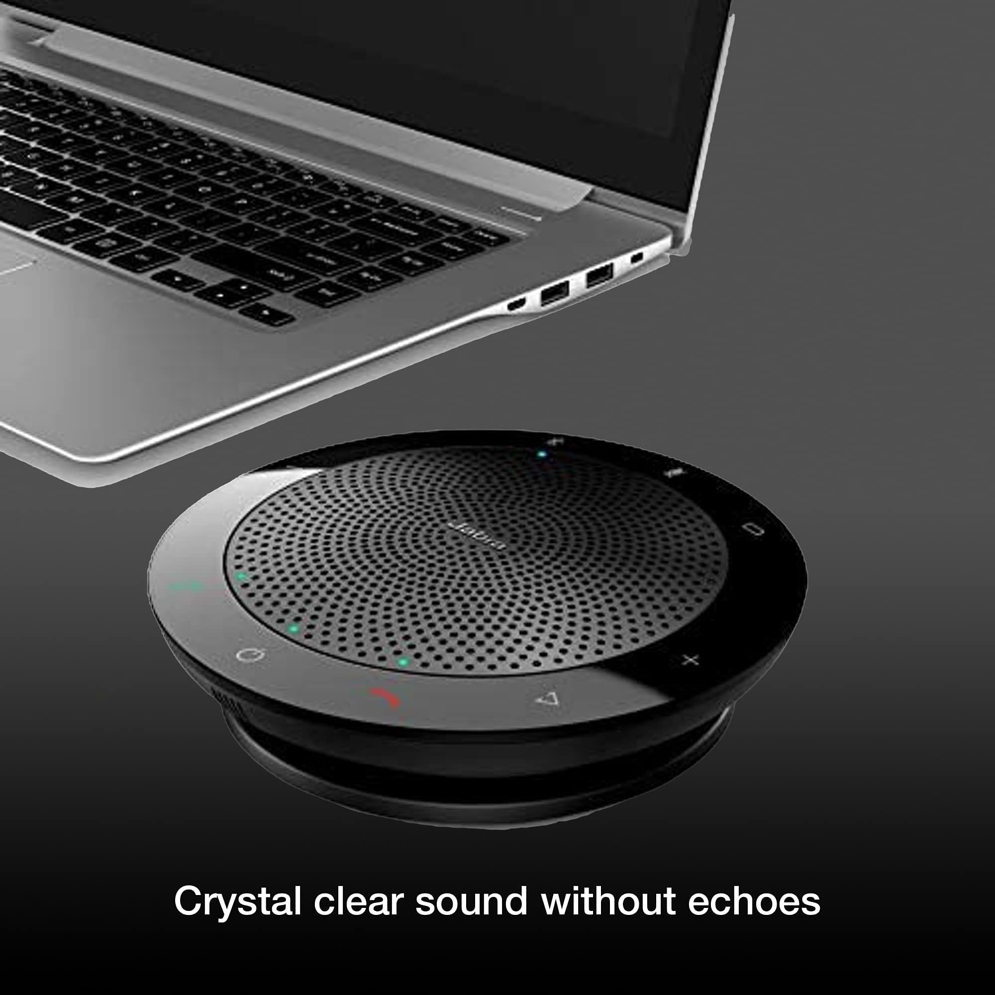 Jabra Speak 510 Wireless Bluetooth & USB Speakerphone - Certified for Microsoft Teams | HD Voice Conference Speaker for Laptop, PC, Mobile Phone | Perfect for Zoom Meetings, Webinars, Remote Work & Online Classes | Includes Carrying Pouch & Gold Support Plan